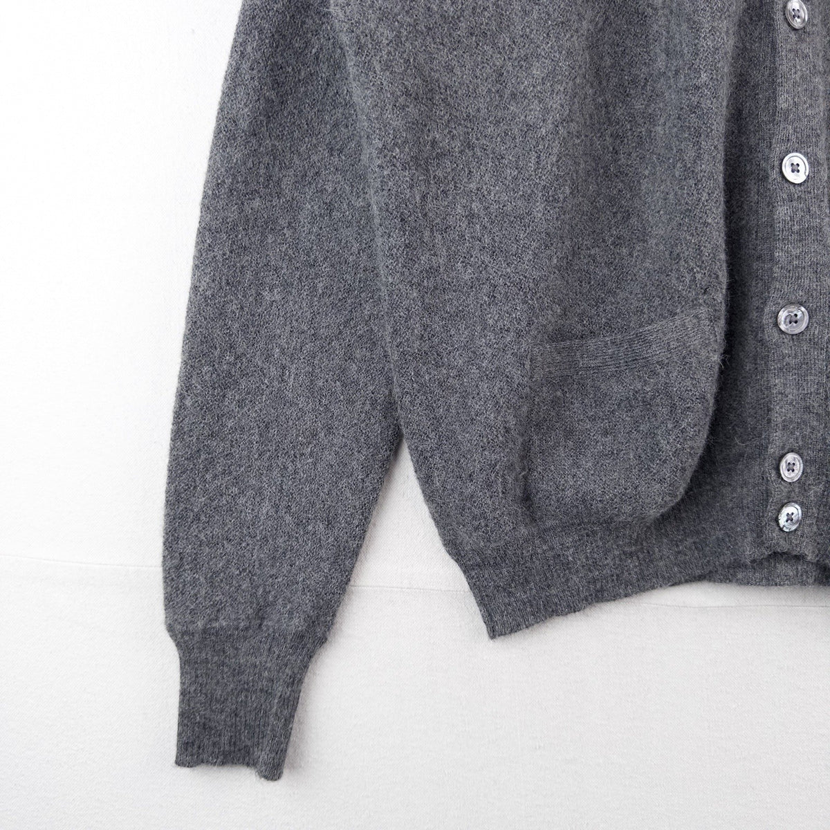 Polo Golf Ralph Lauren 100% Alpaca Gray V-neck  Cardigan Mens Large Pockets Peru