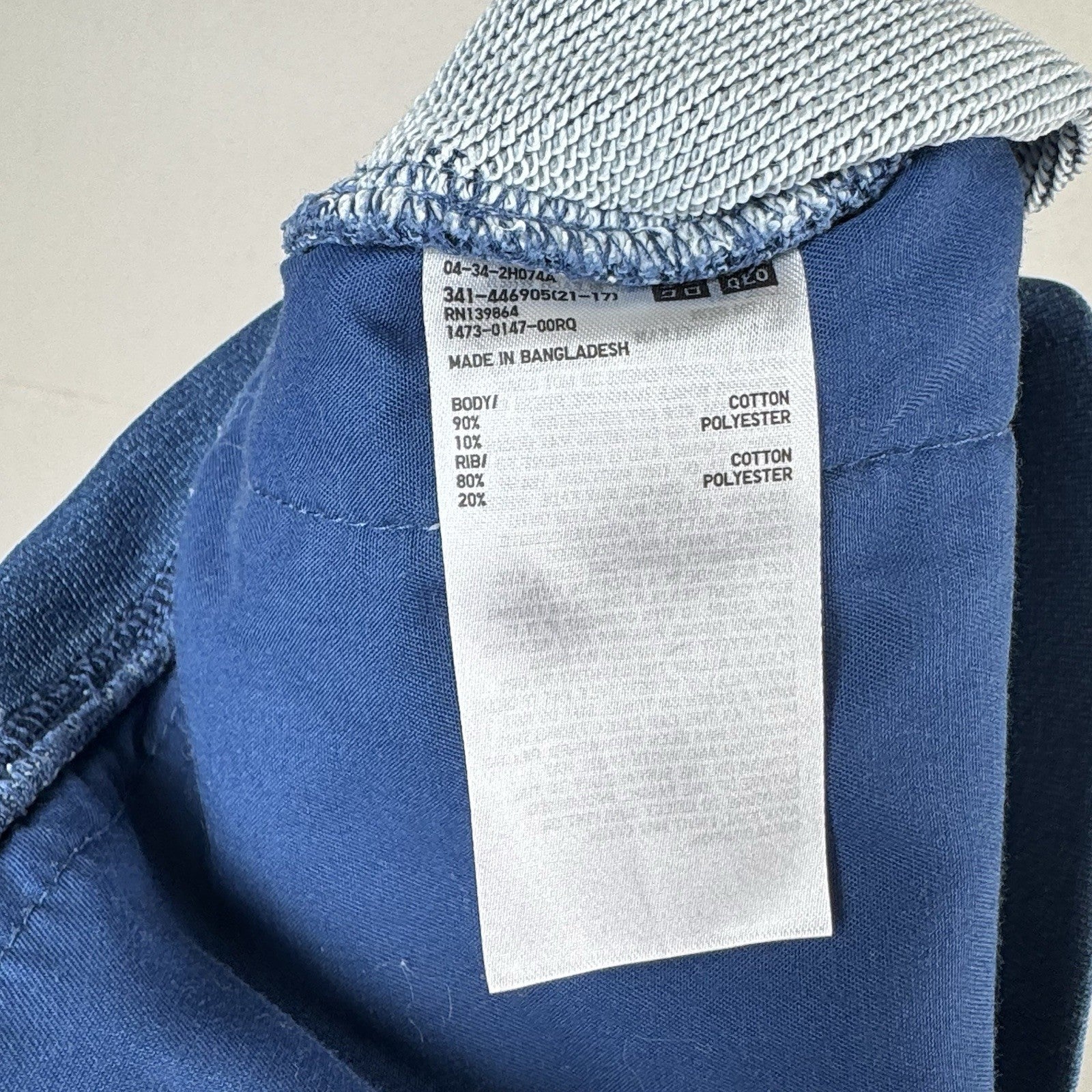 Uniqlo Indigo Dye Cardigan Sweatshirt Men’s Medium M w/Side Slit Pockets
