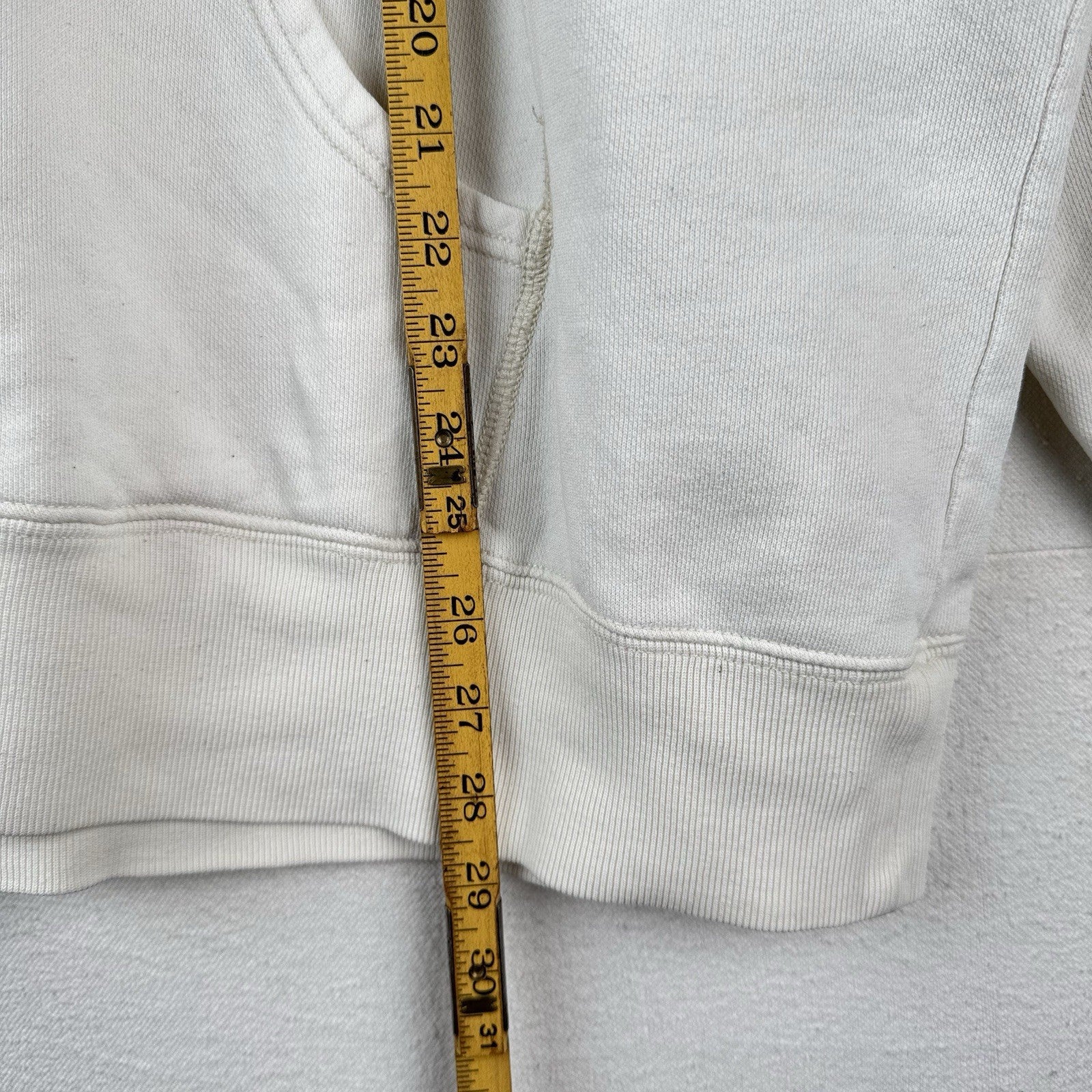 Polo Jeans Co. Ralph Lauren Men's XL X-Large Hooded Sweatshirt White Blue *Read