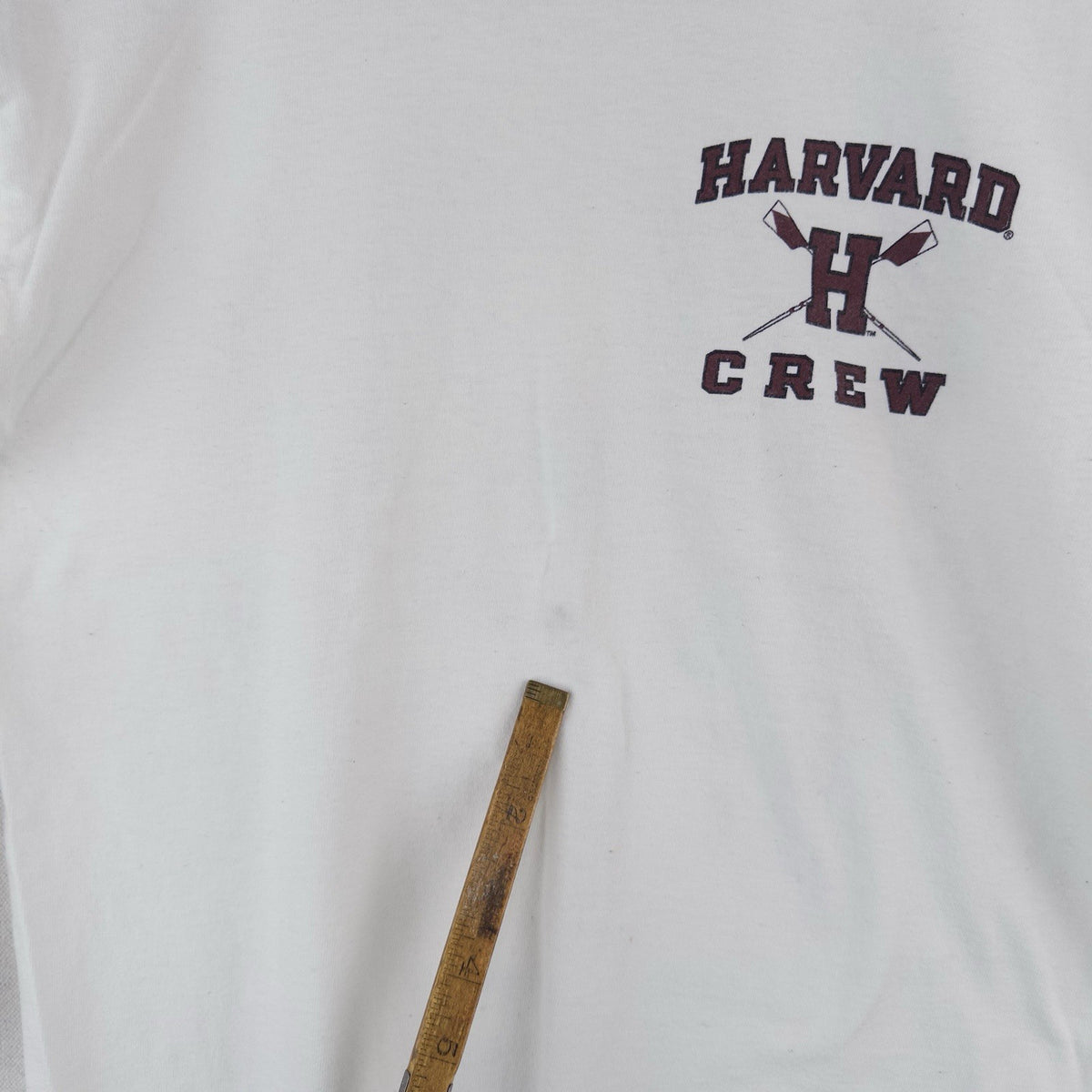 Champion Harvard Crew Long Sleeve T-shirt Oars Graphic Men’s Small White