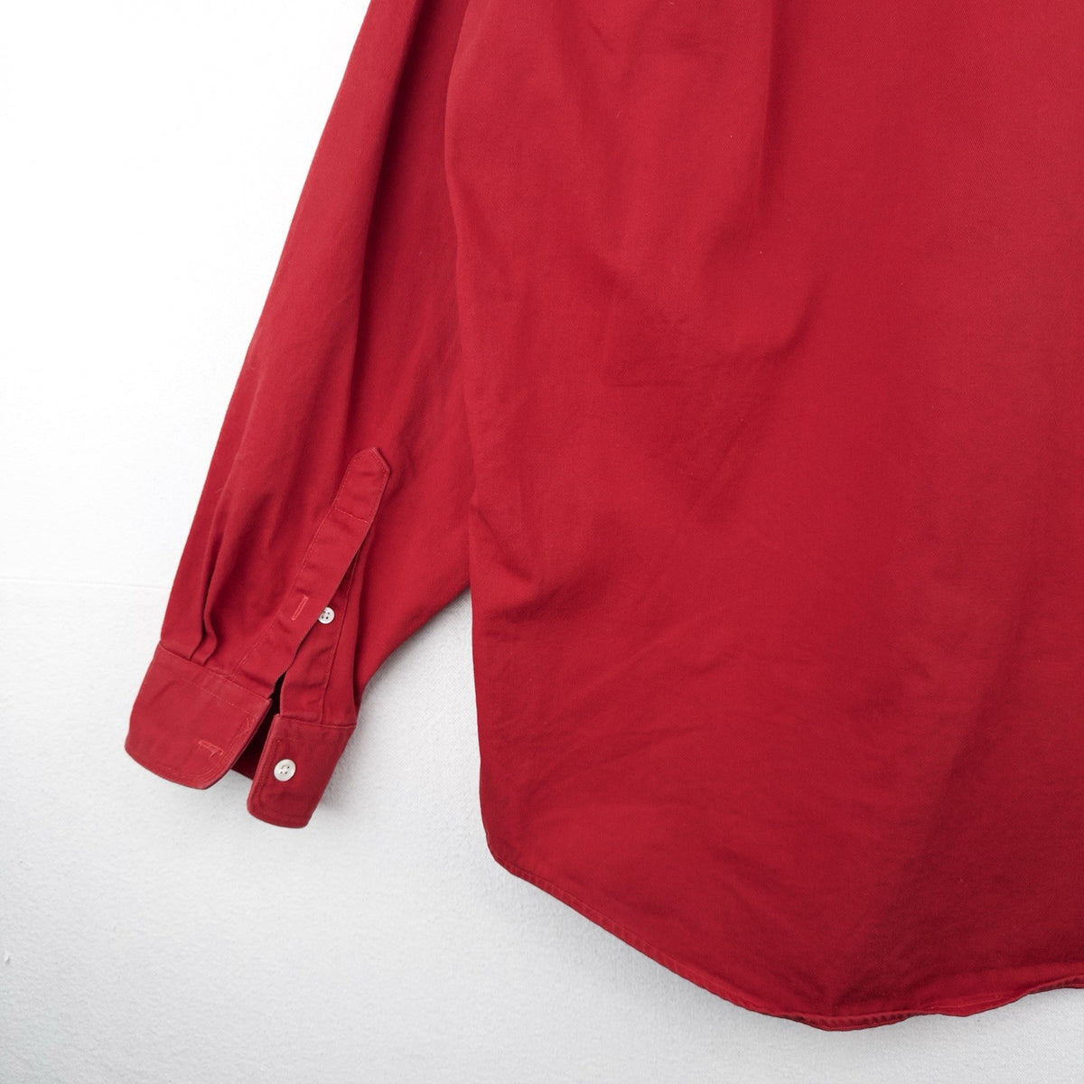 90’s Vtg J.Crew Oarsman Button Down Shirt Men’s XL Red Twill Long Sleeve USA