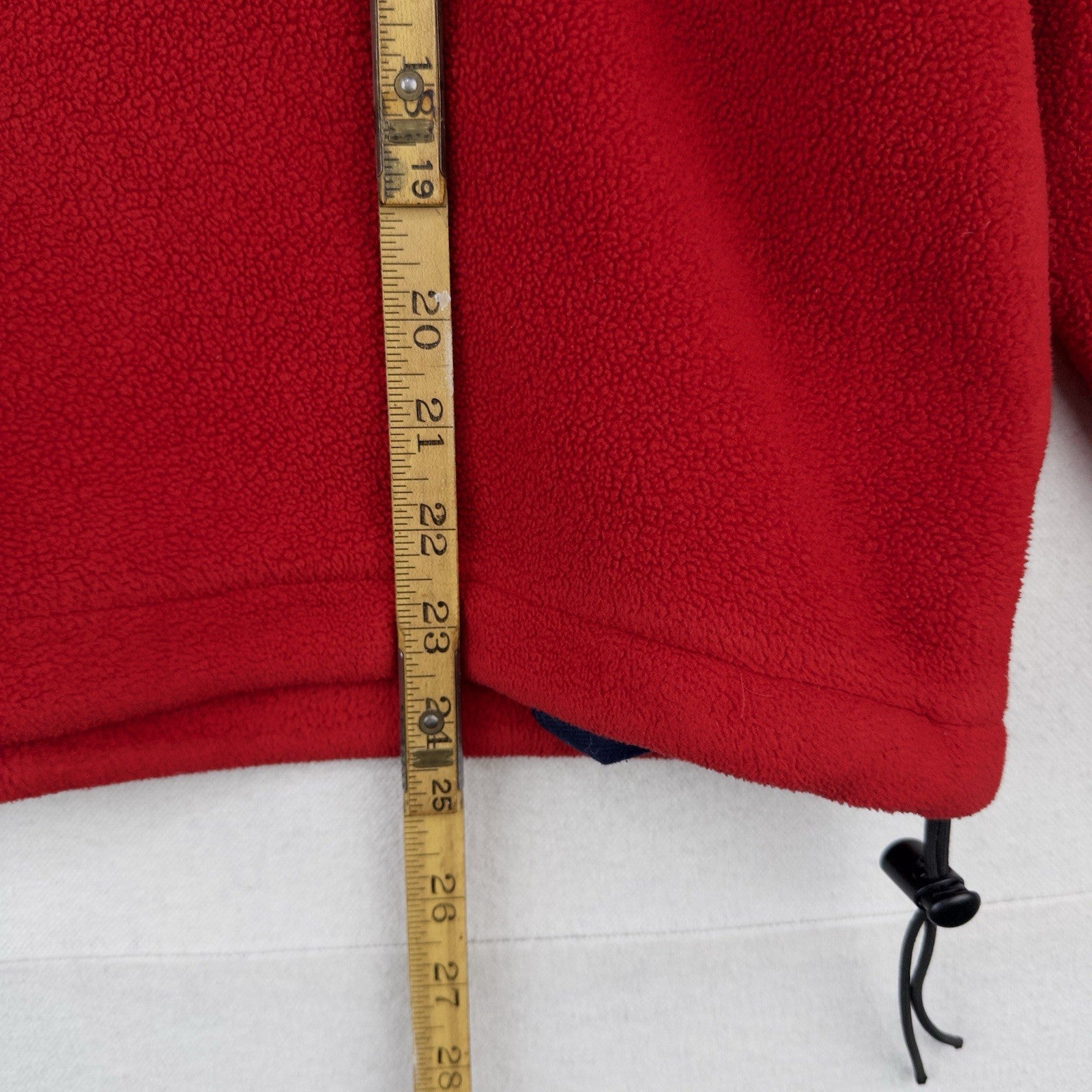 80’s Vtg LL Bean Snap Red Fleece Cursive Logo Pullover Men’s Medium (44) USA