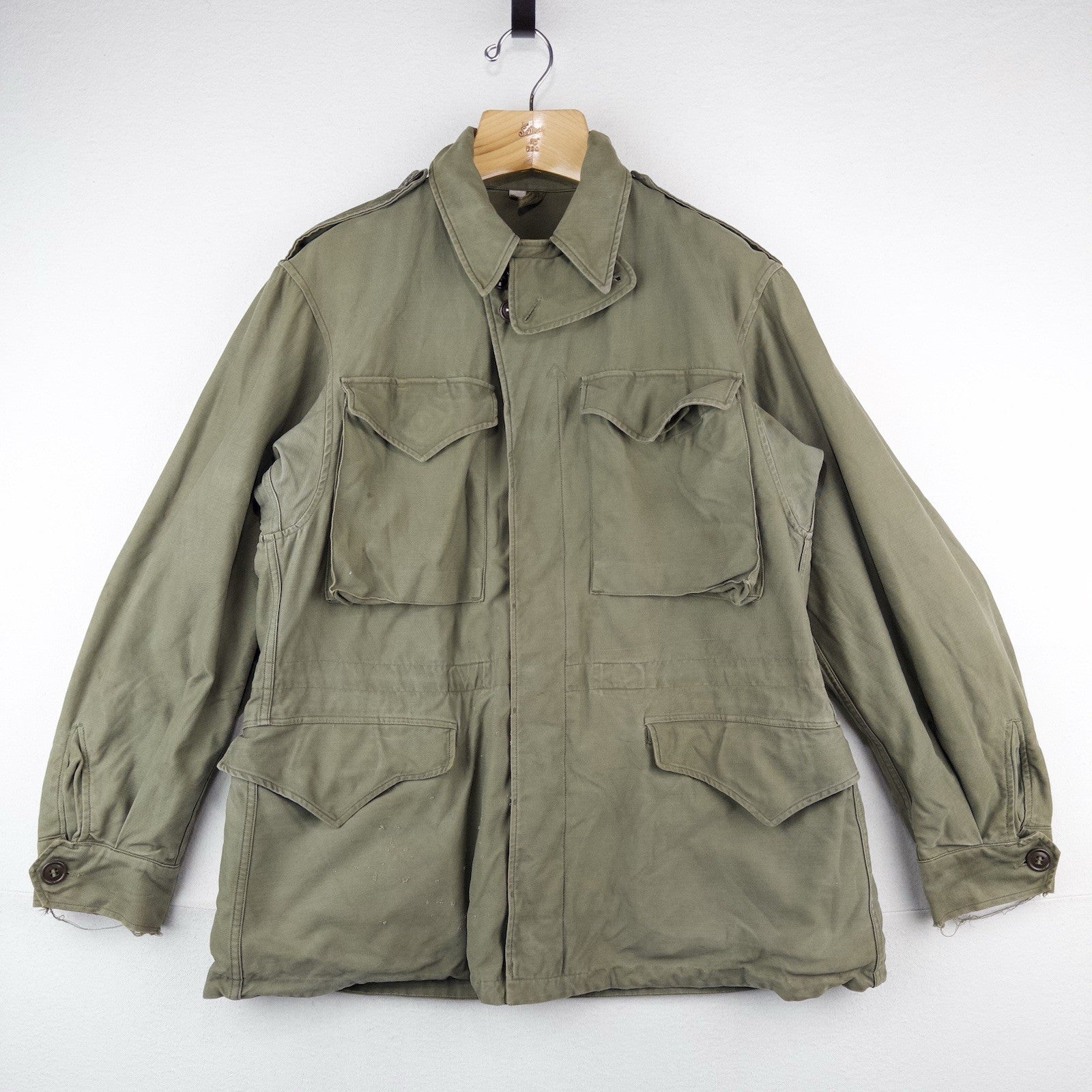 40’s Vtg US Army M43 Field Jacket OD Green Men’s 38R US Military WWII