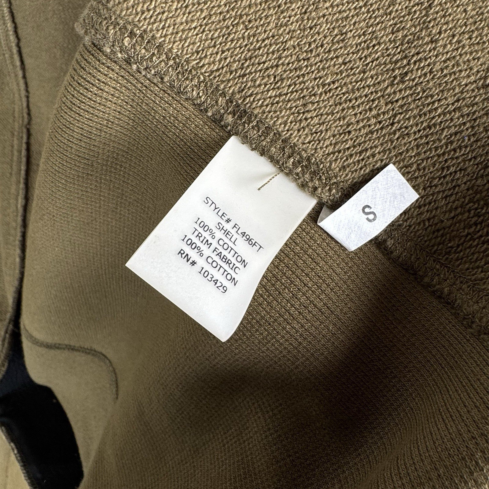 Military Style Double Breasted Knit Green Brown Long Trench Jacket Women’s Small