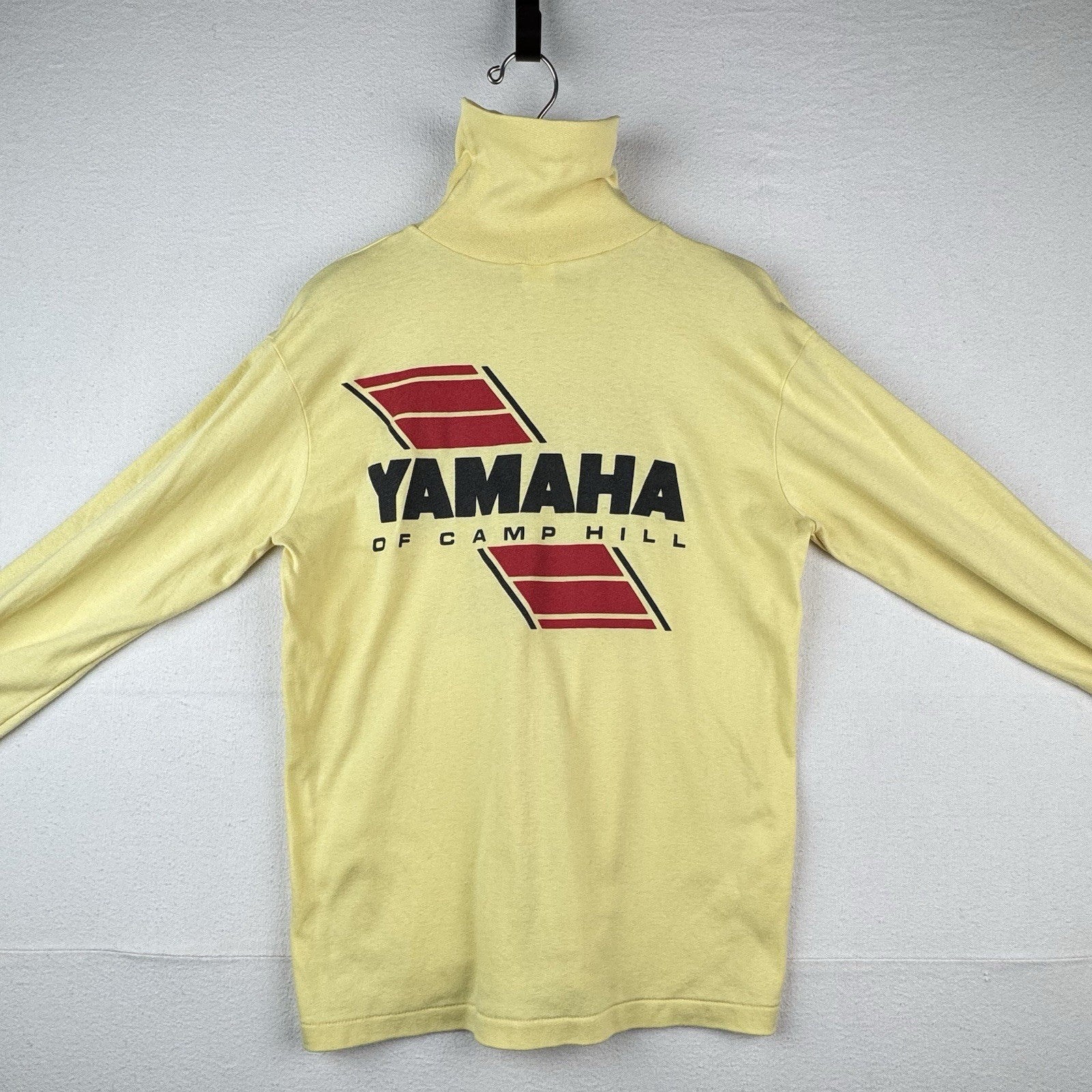 90’s Vintage Yamaha Of Camp Hill Yellow Turtleneck Unisex XL *Distressed