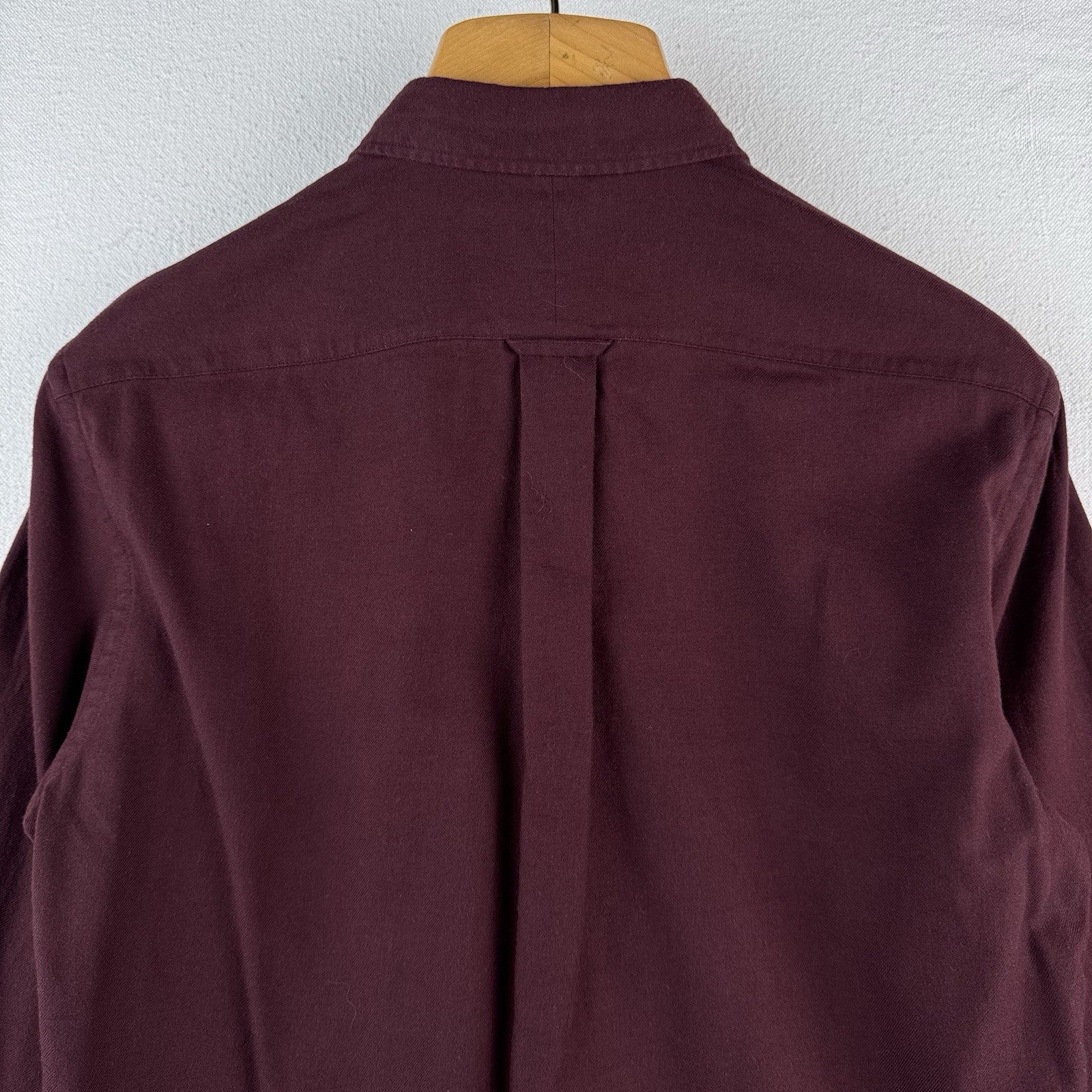 Burberry London Shirt Mens Small Wine Red Button Down Long Sleeve