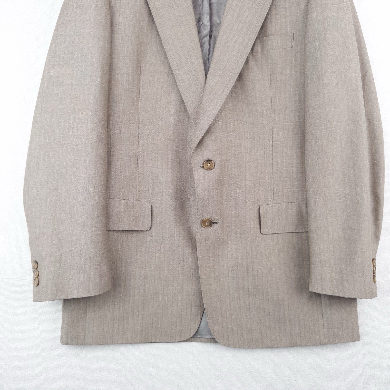 80’s Vtg Christian Dior Gray Tan Sport Coat Blazer 2 Button 38/40R Made USA