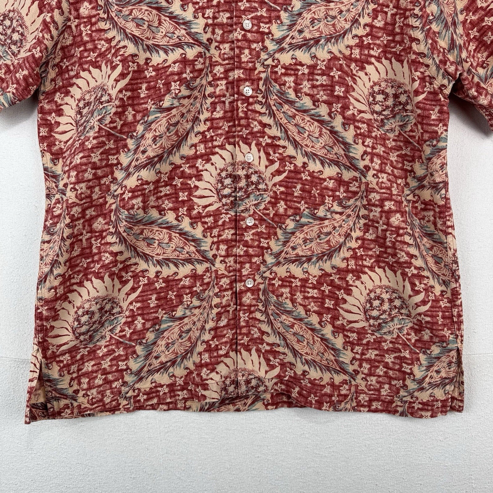 Polo Ralph Lauren Vintage Camp Shirt Men’s Medium Button Up Paisley Linen Cotton