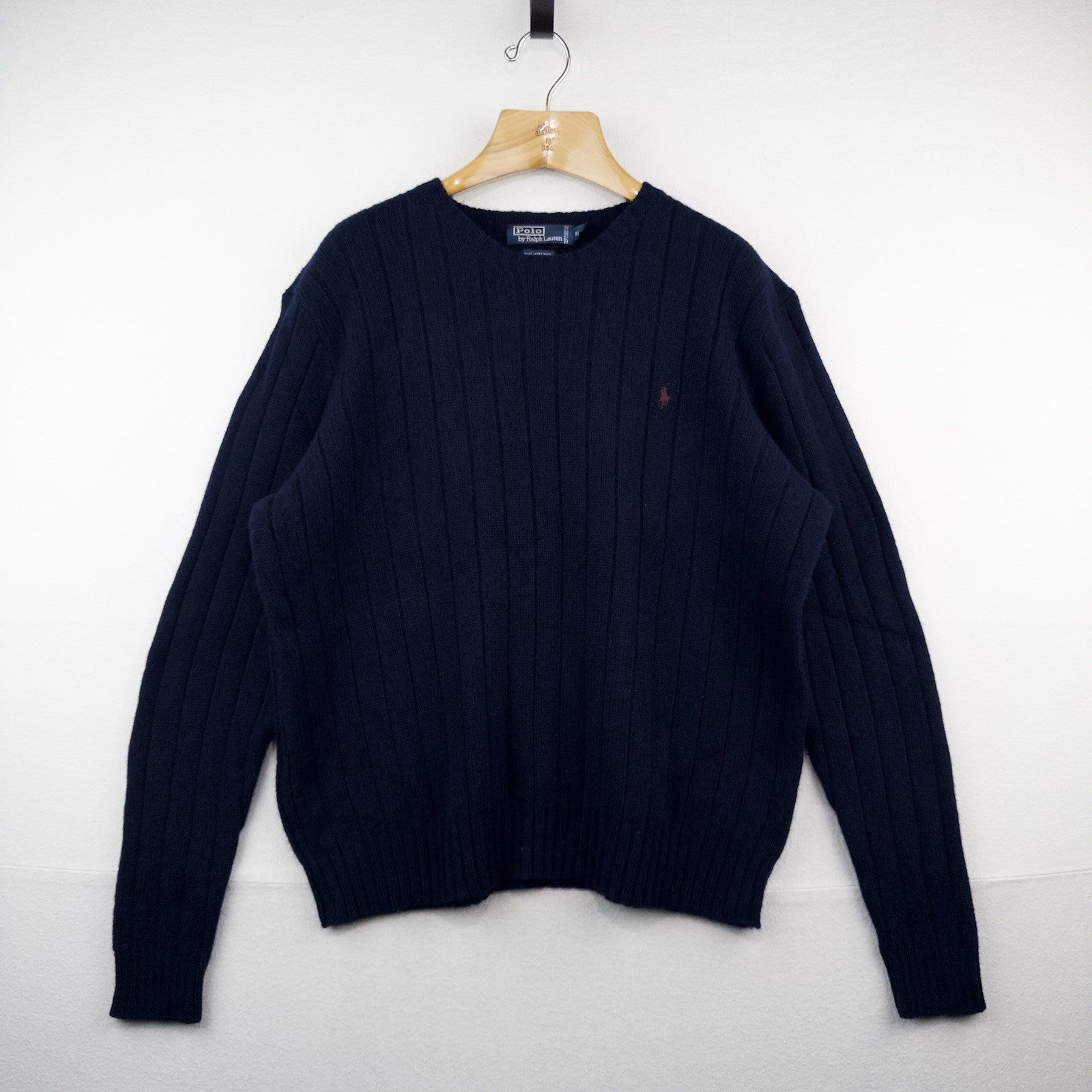 90’s Vtg Polo Ralph Lauren Men’s XL 100% Lambswool Soft Ribbed Sweater