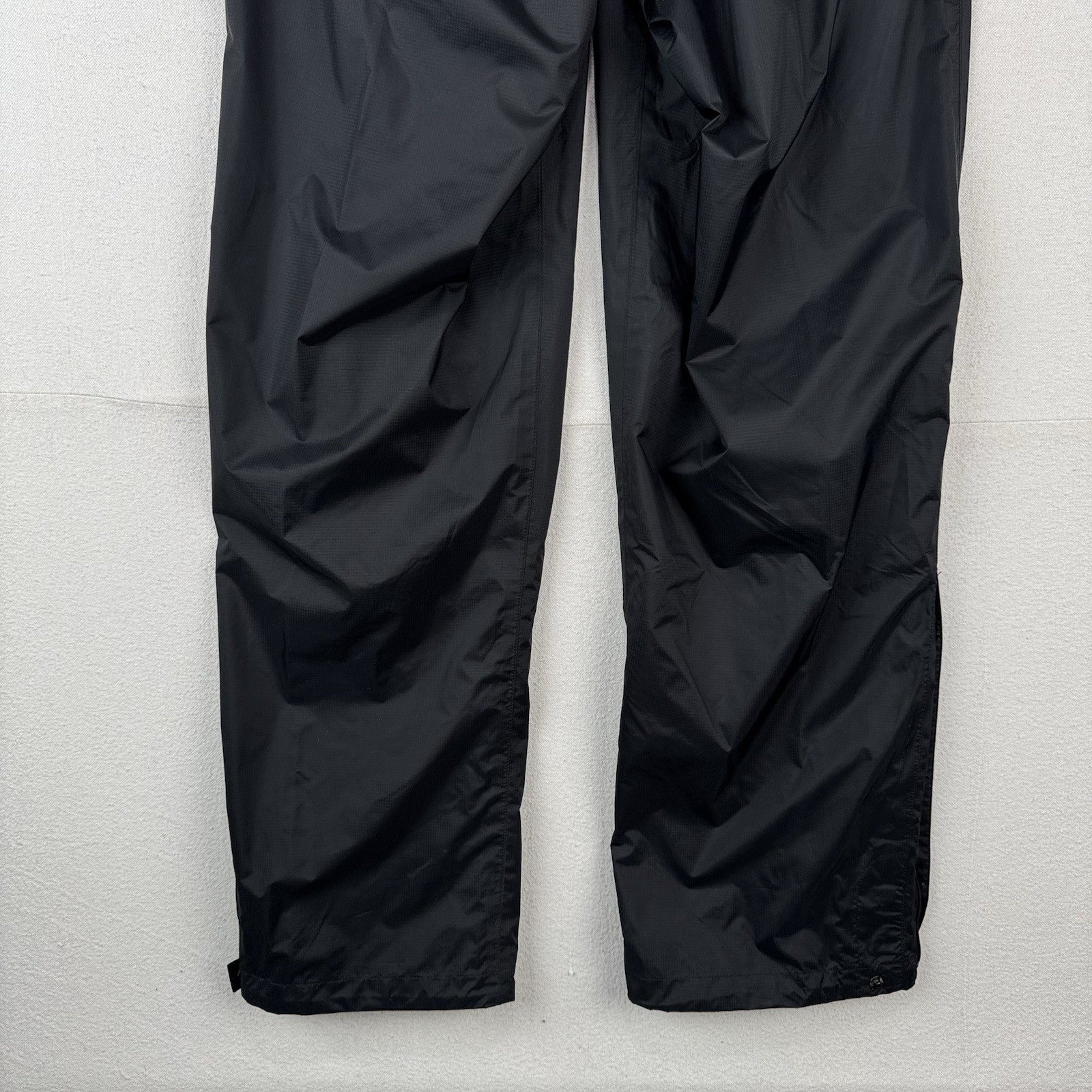 Marmot Pants Men’s L Black Ripstop Side Zip PreCip Eco Rain Waterproof Hiking