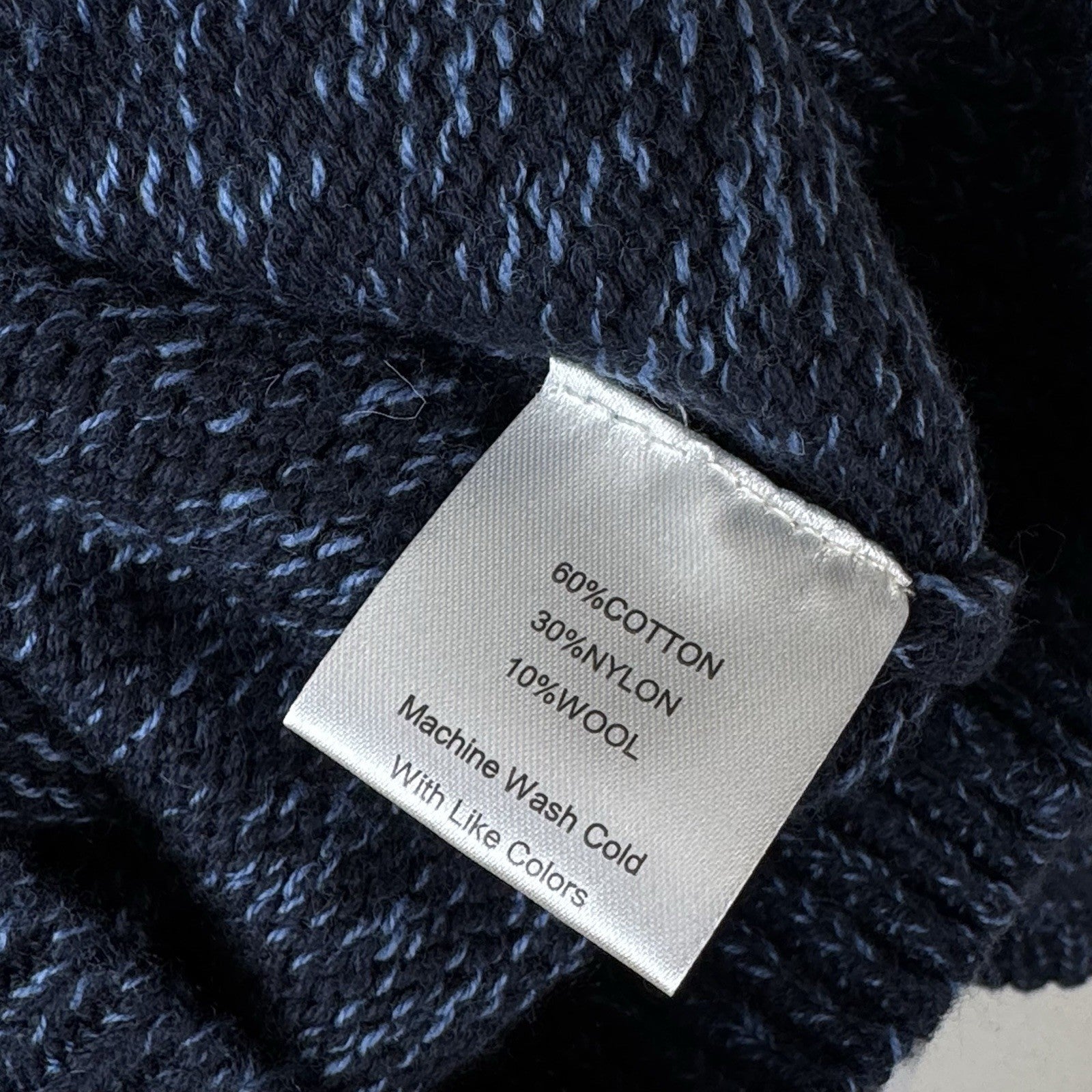 NWT J.Riley Scott Wool-blend Sweater Men’s Blue Marled Elbow Patches Size Large