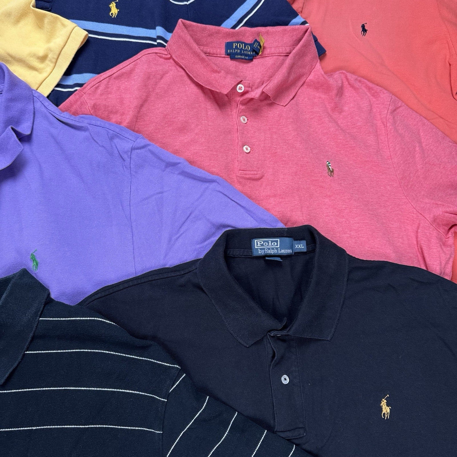 Lot of 10 Polo Ralph Lauren Short Sleeve Shirts Wholesale Box XL, 2XL, 2XB, 2XLT