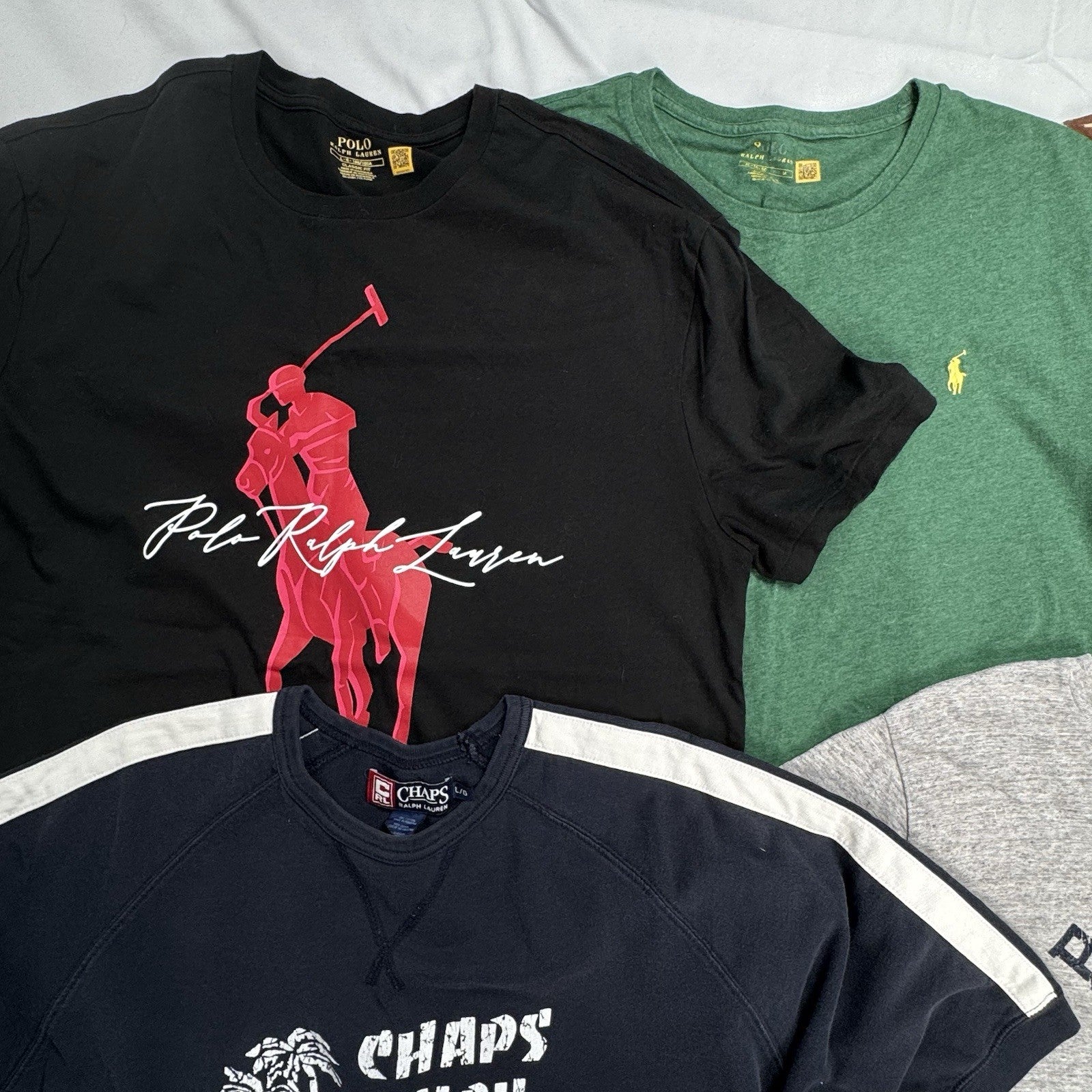 Lot of 10 Ralph Lauren Short Sleeve T-shirts & Henleys Wholesale Box S,M,L,XL