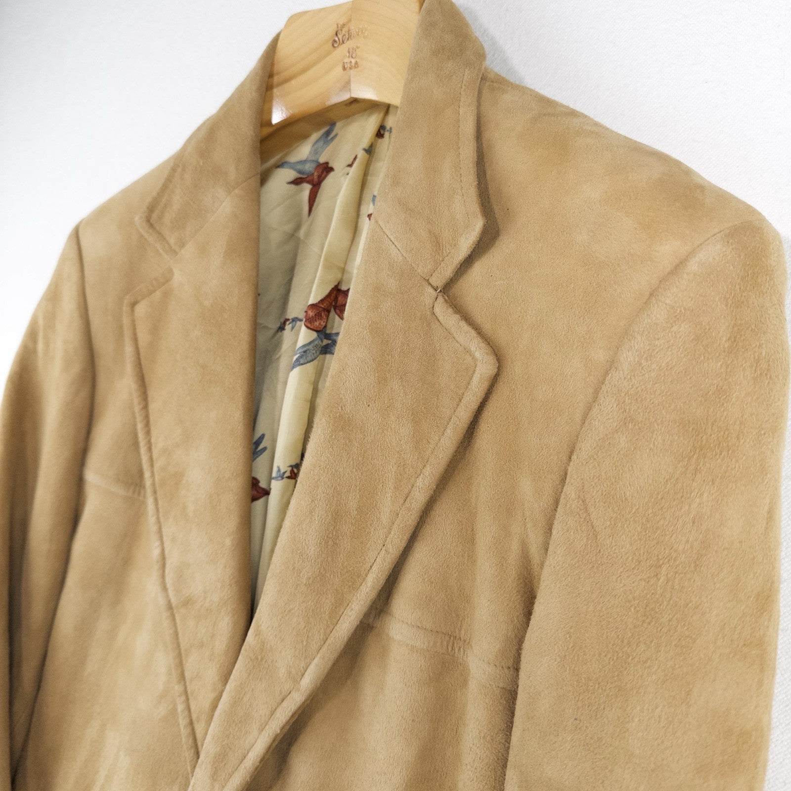 70’s Vtg M.S. McClellan Mens 36 Leather Suede Sport Coat Jacket Camel Tan *Read