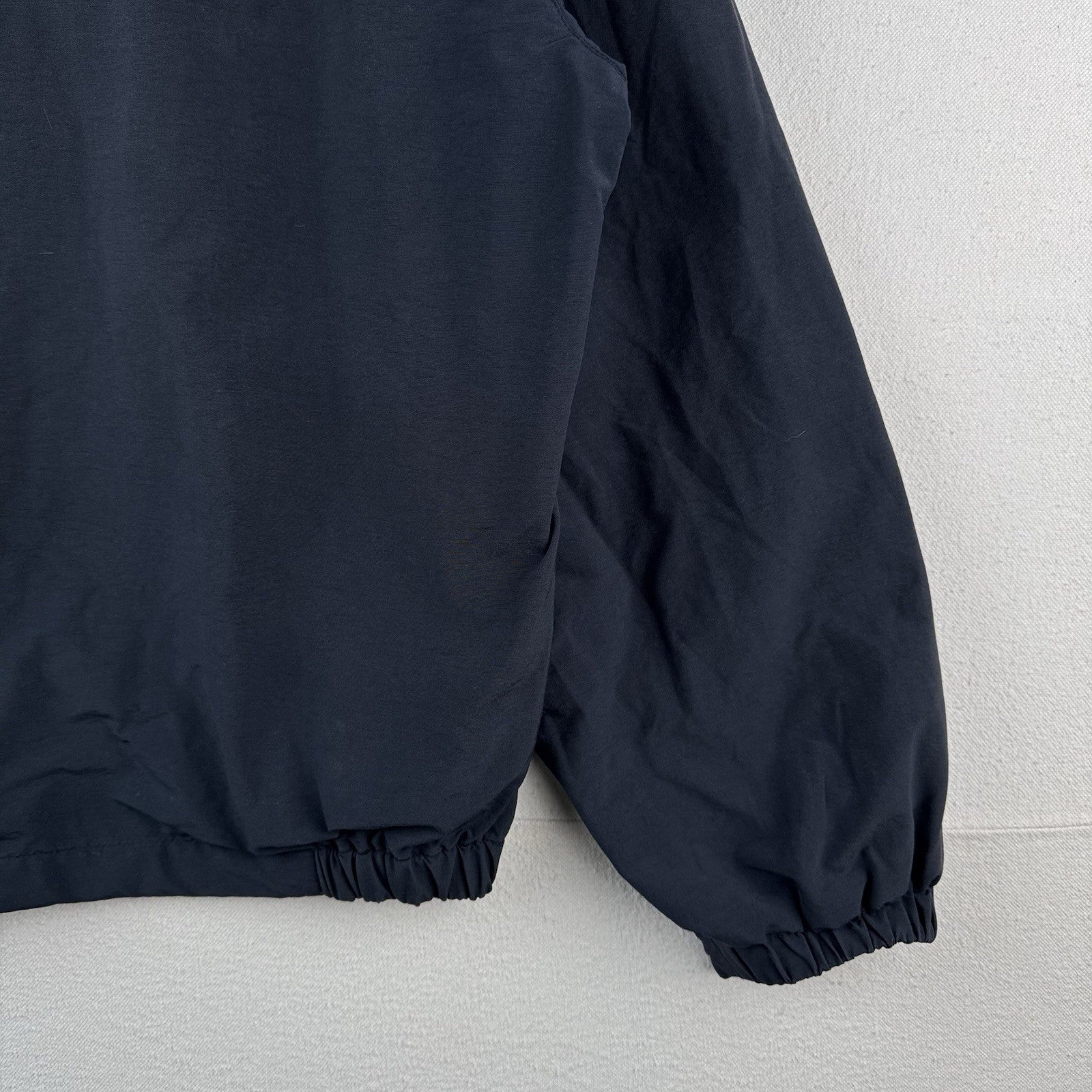 90’s Vtg Nautica NS-83 Windbreaker Hideaway Hood Jacket Mens L Merrill Lynch