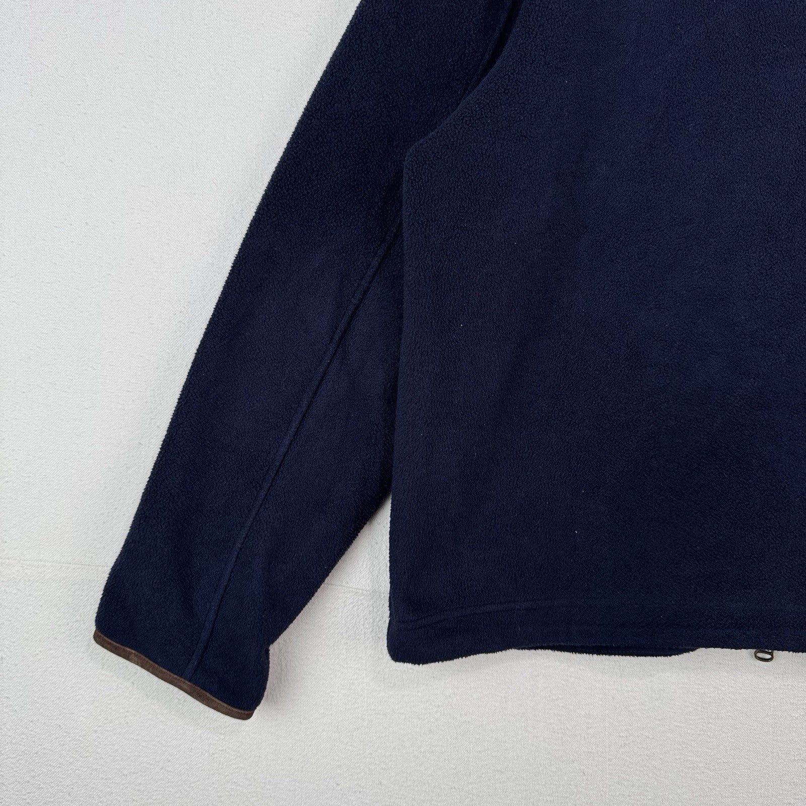 90s Vtg Polo Ralph Lauren XL Deep Pile Fleece Jackt Suede Trim Bomber Harrington