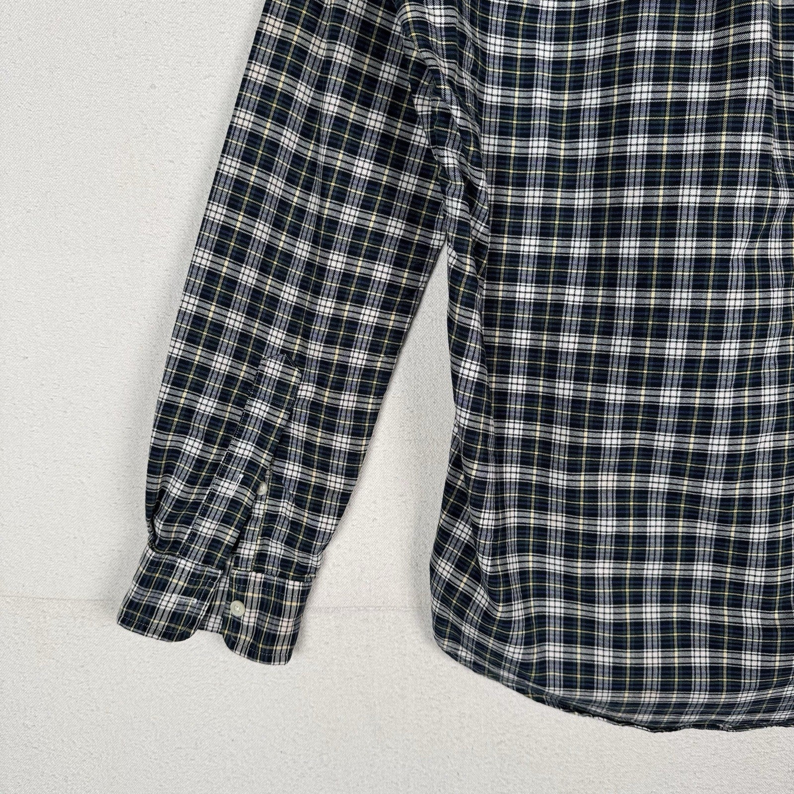 Polo Ralph Lauren Shirt Men’s Classic Fit S Flesh Pony Plaid Button Blue Oxford