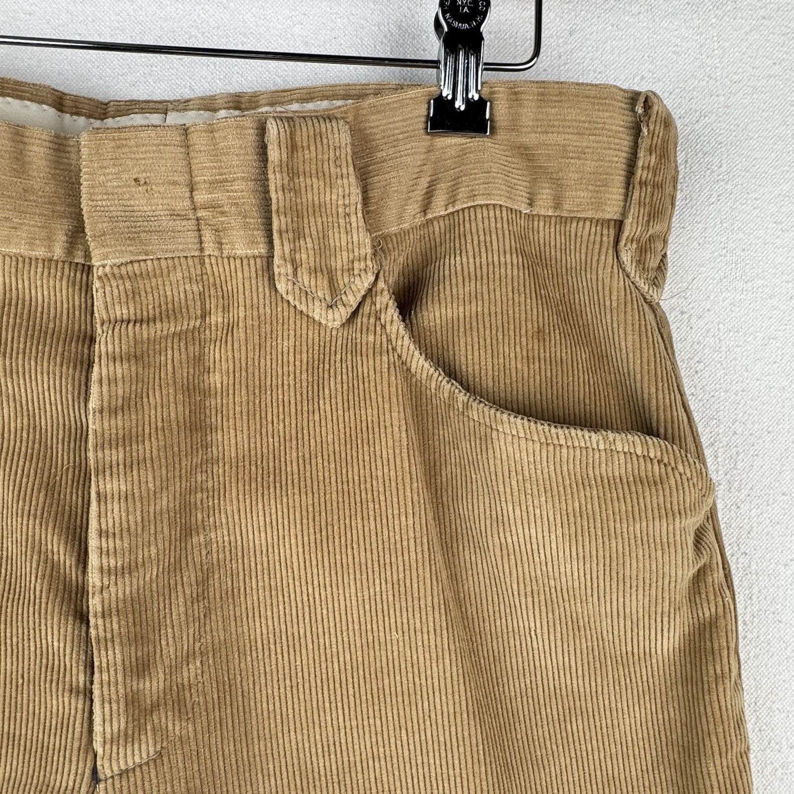 70's Vtg Wrangler Corduroy Pants Men's 34 (Fits32x36) Tan Bootcut Western USA