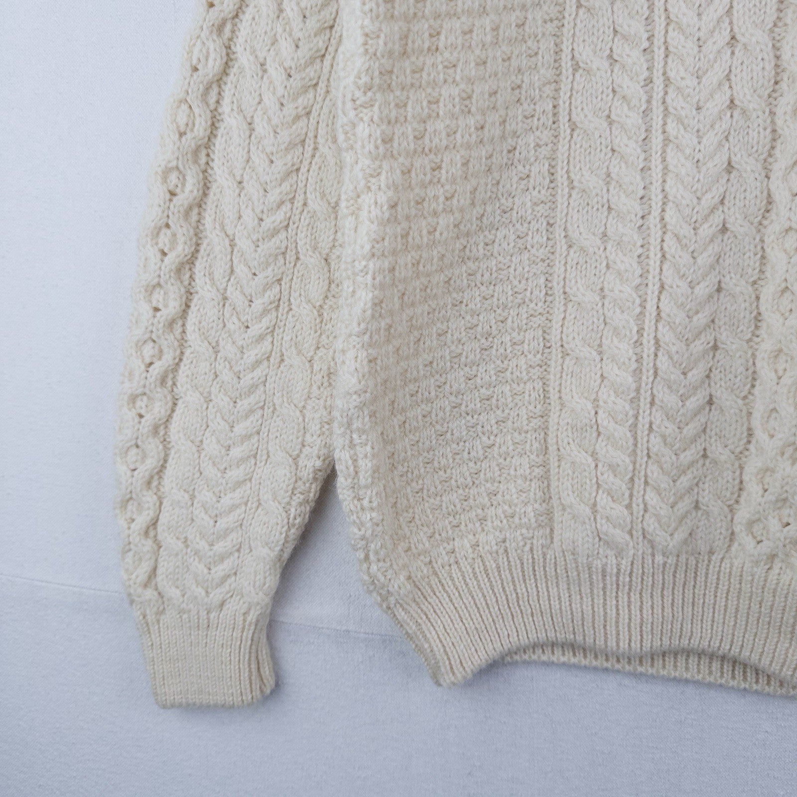 Official Guinness Aran Cable Knit Wool Fisherman Sweater Men's 2XL Made Ireland