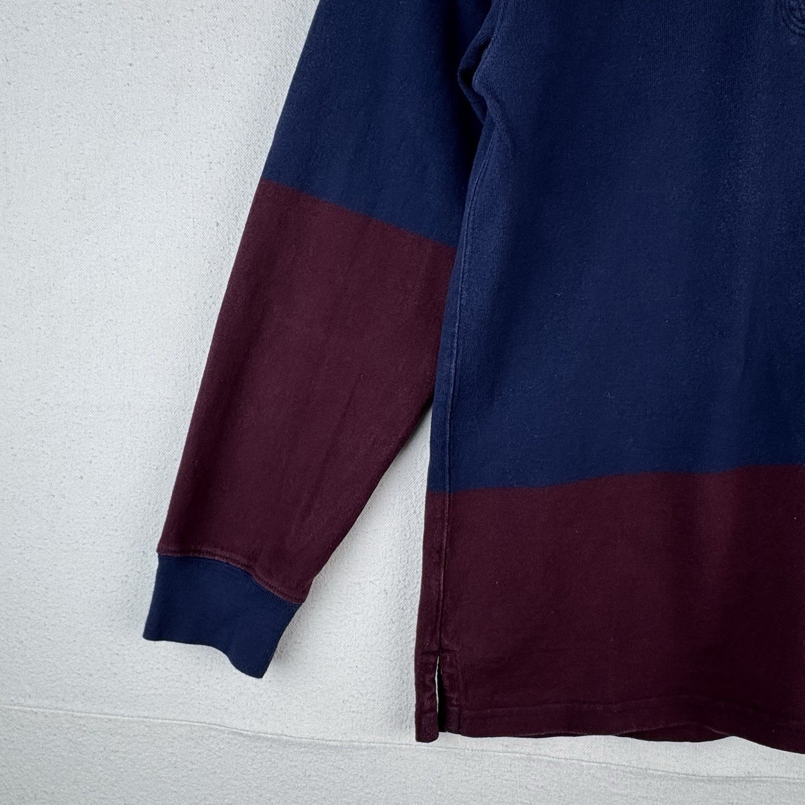 90’s Vtg Polo Ralph Lauren Women’s L Scribble Rugby  Shoulder Elbow Patch 17.5”