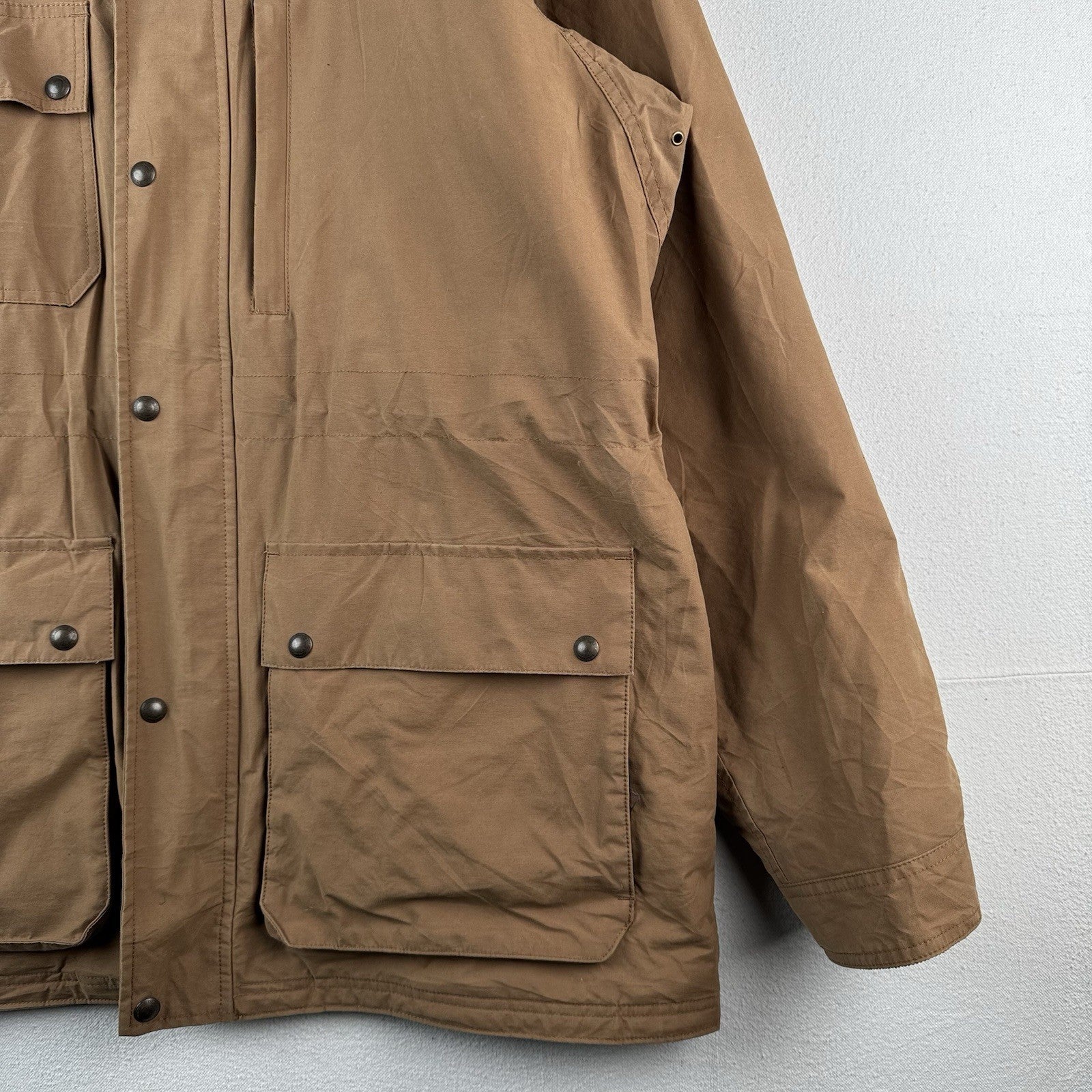 Lands' End Men's Bayfield Cotton Parka Camel Color Size XLT (46-48) *Read