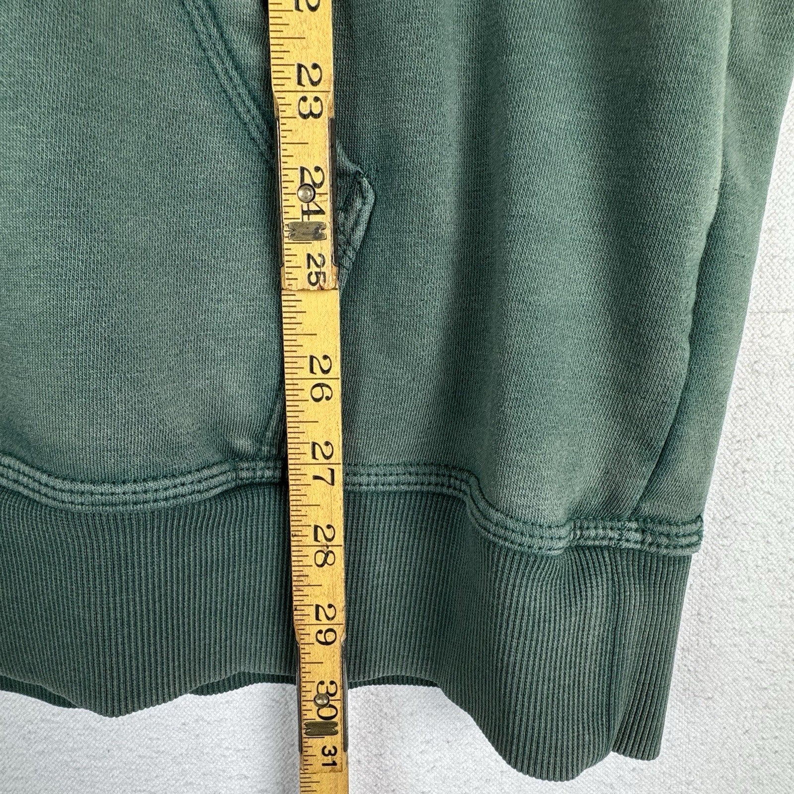 Men's Champion Soft Green Vintage Wash Varsity Graphic Hoodie Size XL