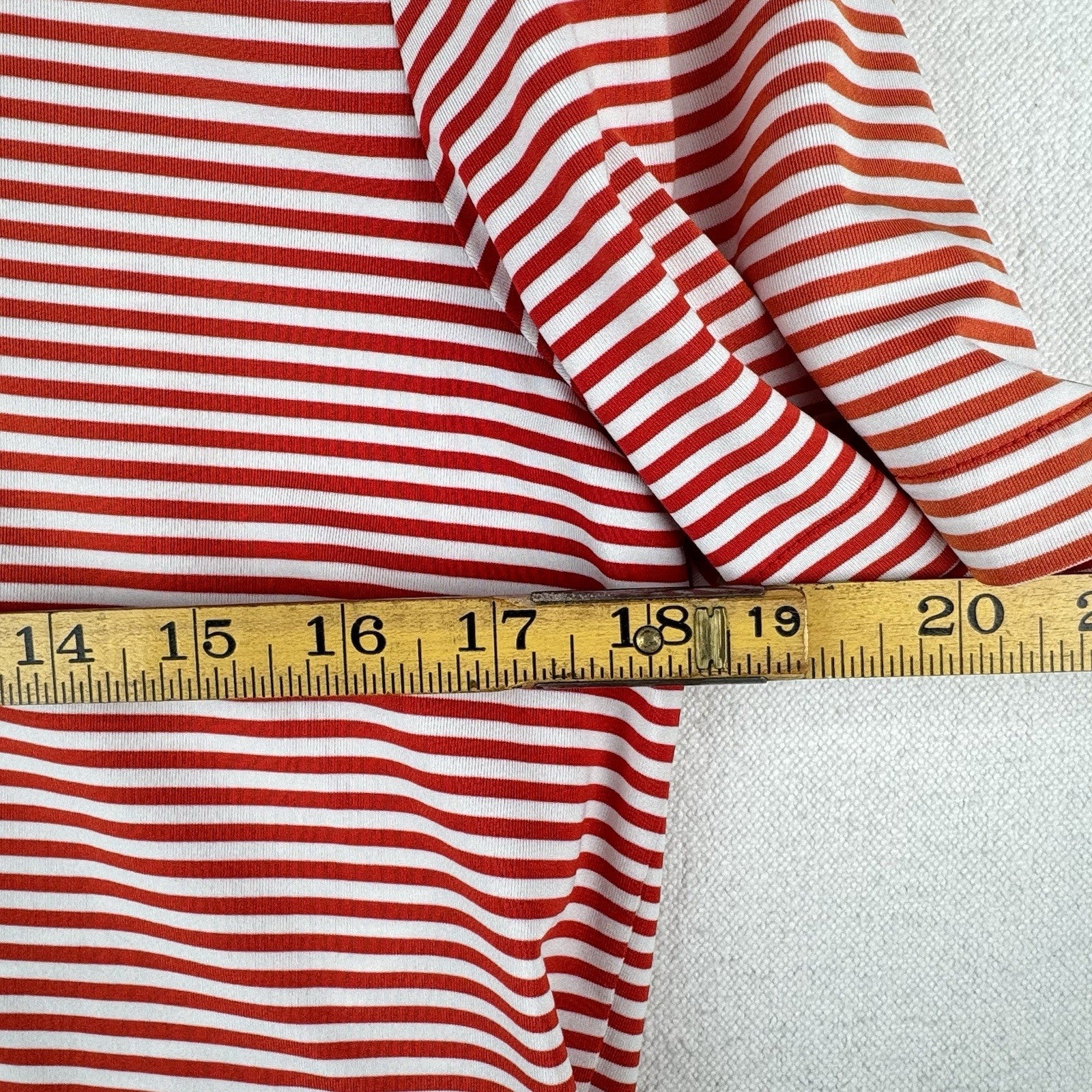 Polo Ralph Lauren Mens Small Performance Polo Shirt Red White Stripes Candy Cane