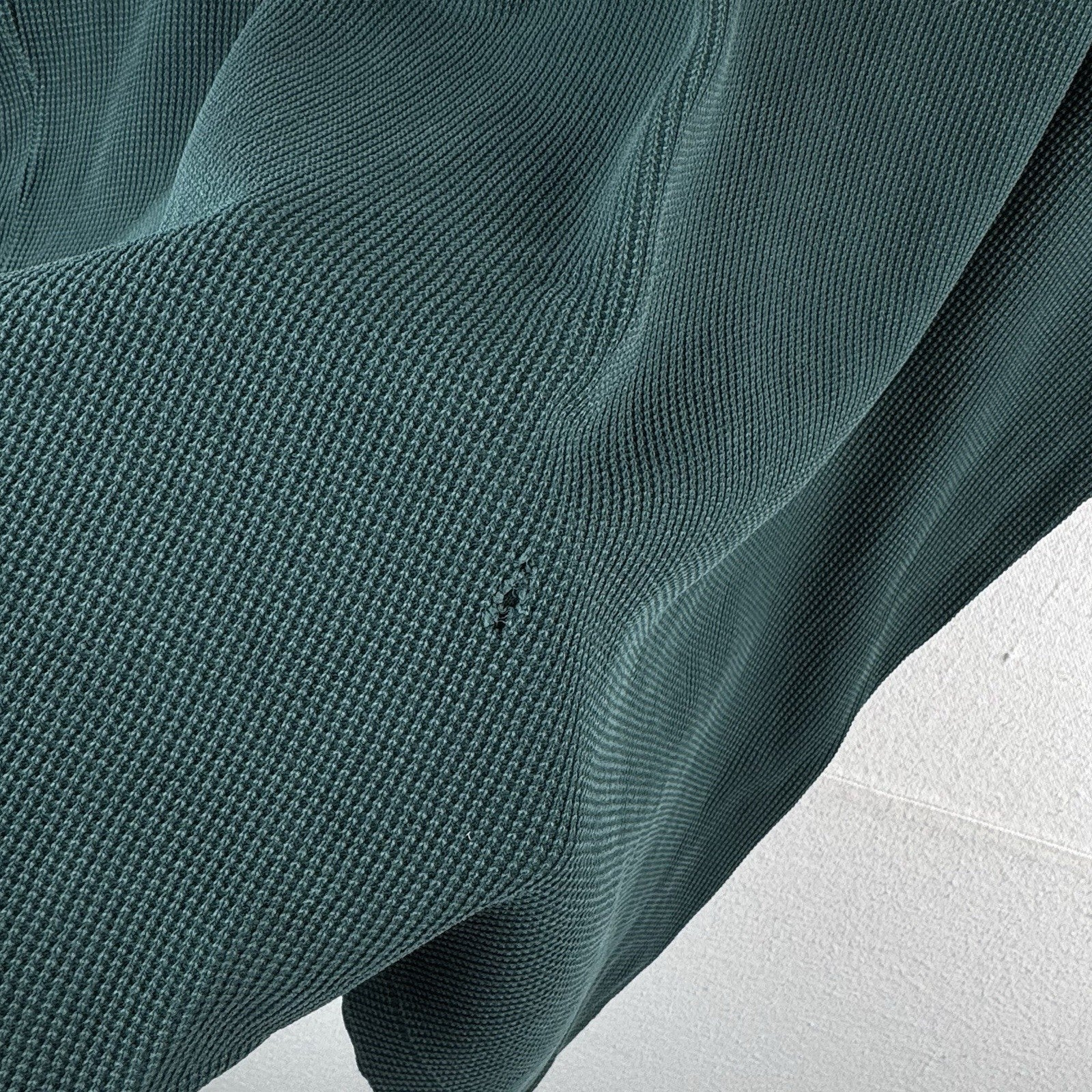 Vtg Polo Sport Ralph Lauren Men’s XL Green Waffle Knit Shirt LS *Distressed