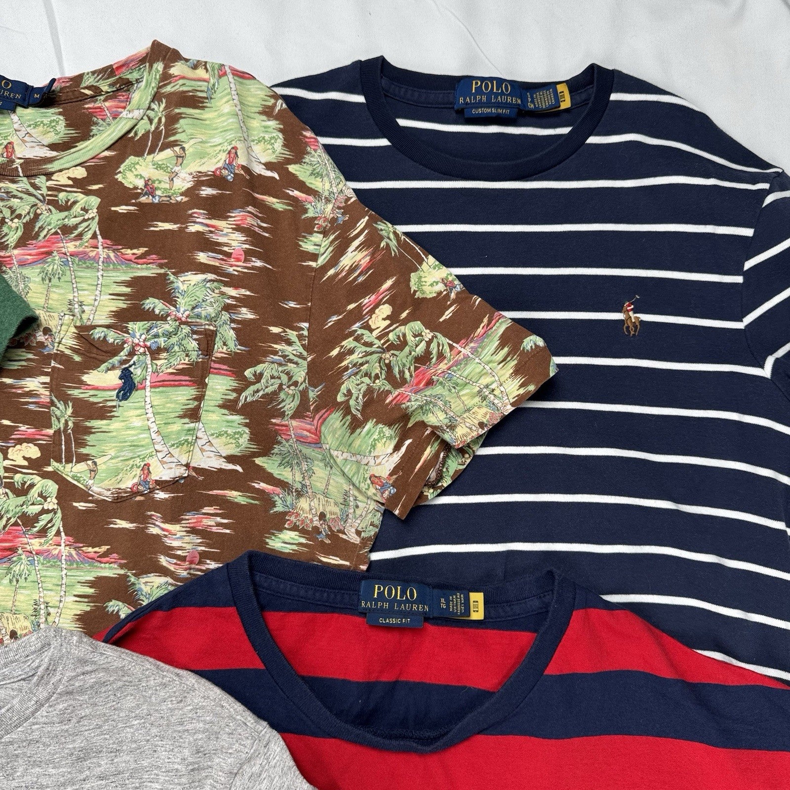 Lot of 10 Ralph Lauren Short Sleeve T-shirts & Henleys Wholesale Box S,M,L,XL