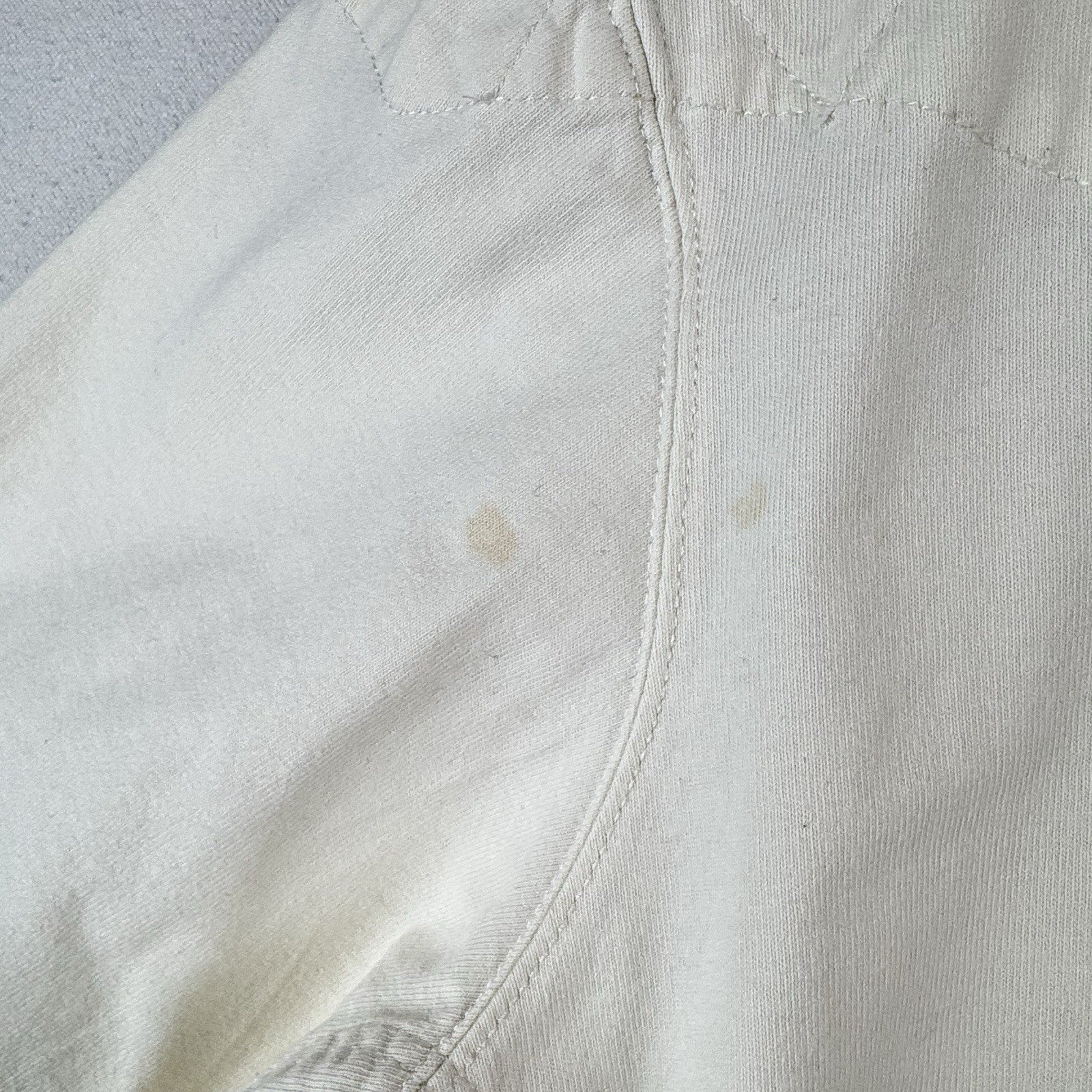 90s Vtg Polo Ralph Lauren Rugby Shirt 2XB Padded Shoulders/Elbows White *Read