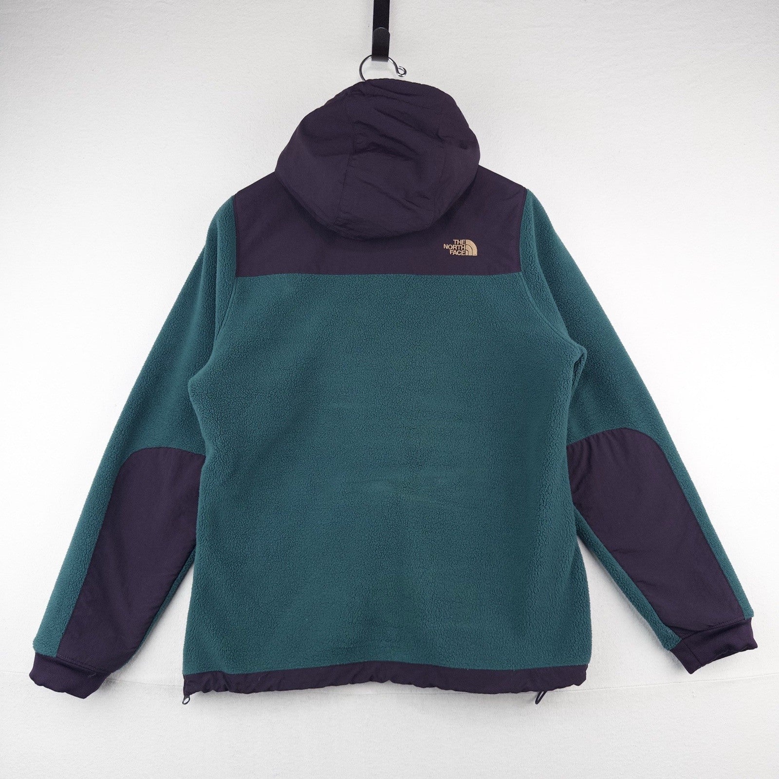 The North Face Women's Medium Denali Fleece Hoodie Pullover 1/4 Zip Green Purple
