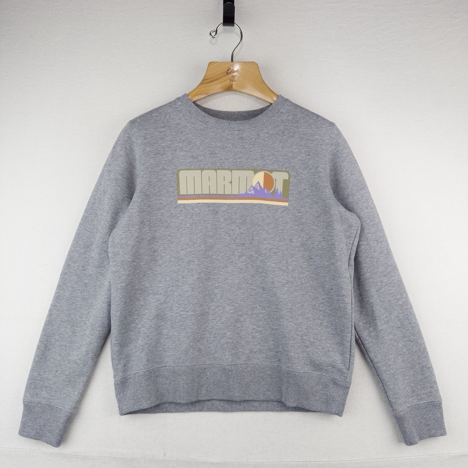 Marmot Montane Crew Sweatshirt Grey Heather Mountain Graphic Women’s M