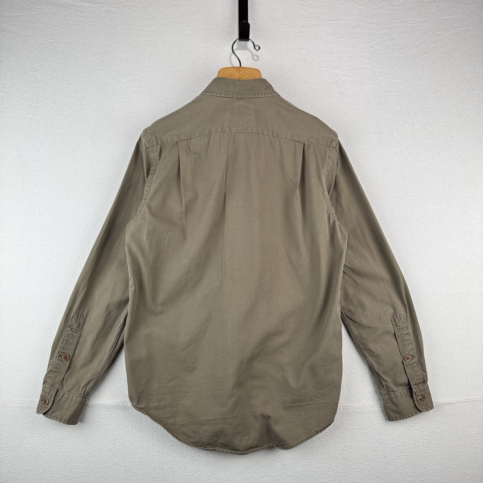 Polo Ralph Lauren Mens Medium Khaki Type 1 Military Safari Button Up Shirt