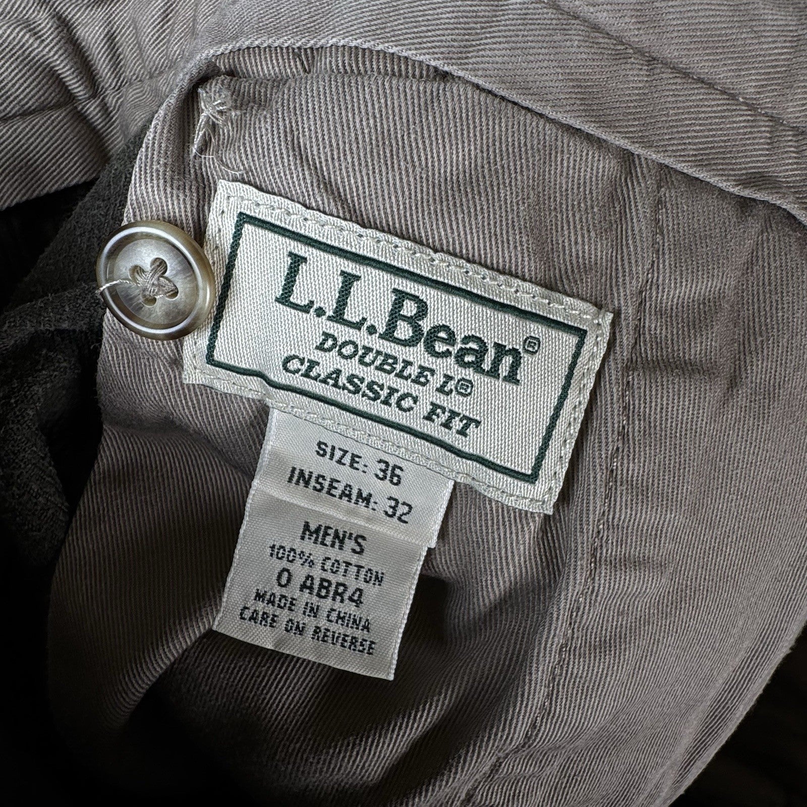 Vtg. LL Bean Men's Double L Classic Fit Corduroy Brown Pants 36x32 (Fits 34x29)