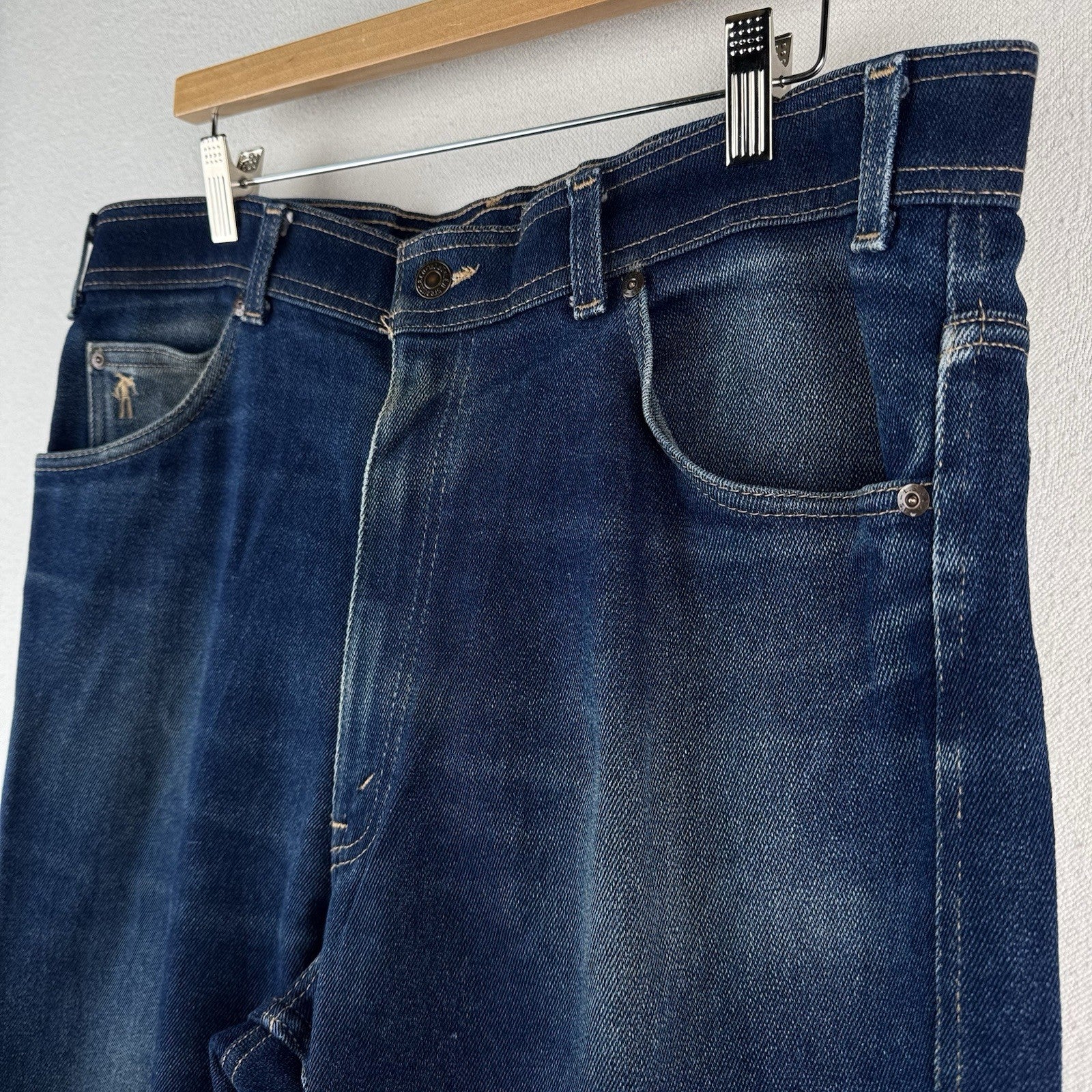 70's Vtg Levi's Blue Tab Bootcut 9" Jeans For Men with a Skosh More 34x30