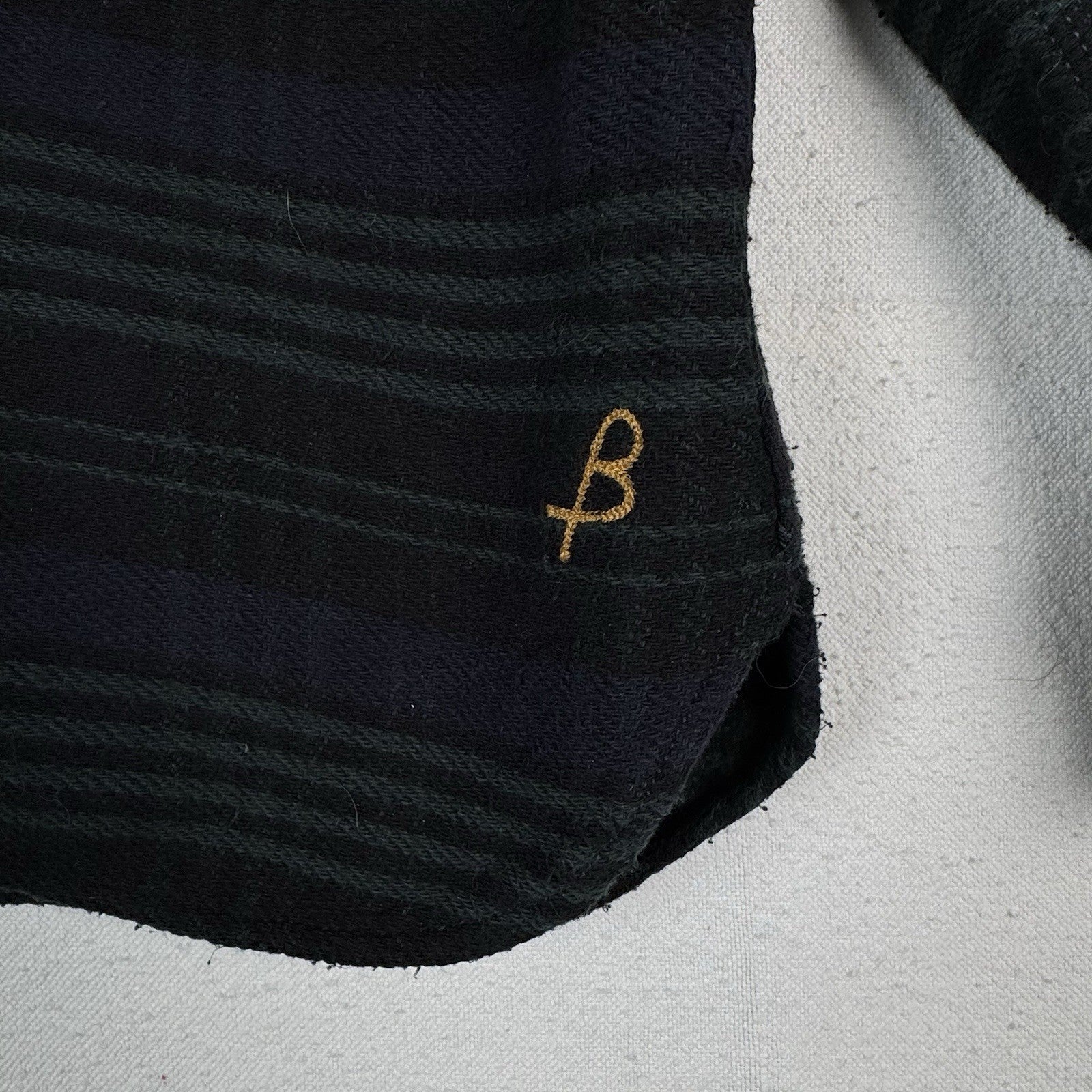 Birdwell Beach Britches Men's 2XL Flannel Cotton L/S Shirt Navy Green Plaid