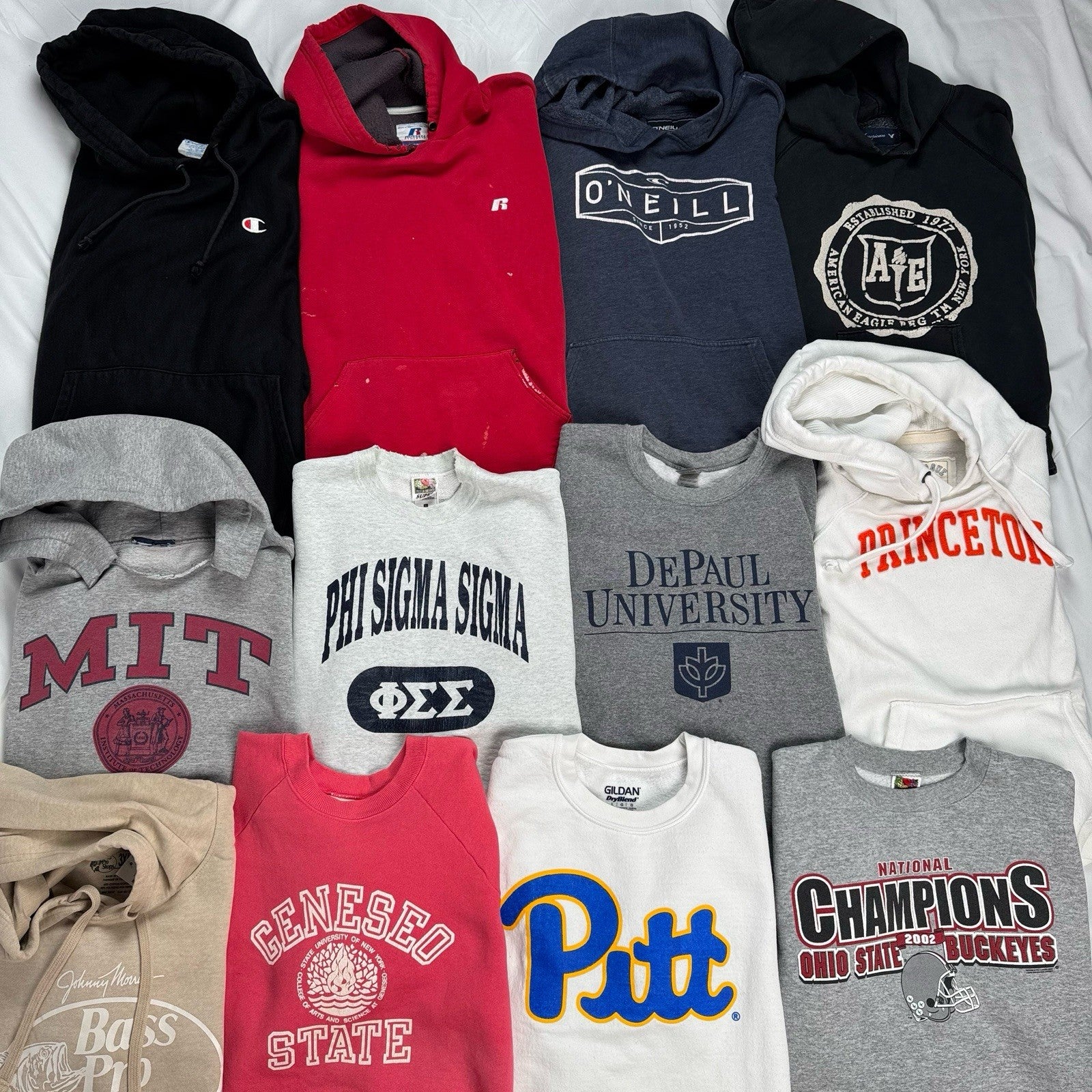 Lot of 12 Vintage Sweatshirts Wholesale Box S,M,L,XL, 3XL