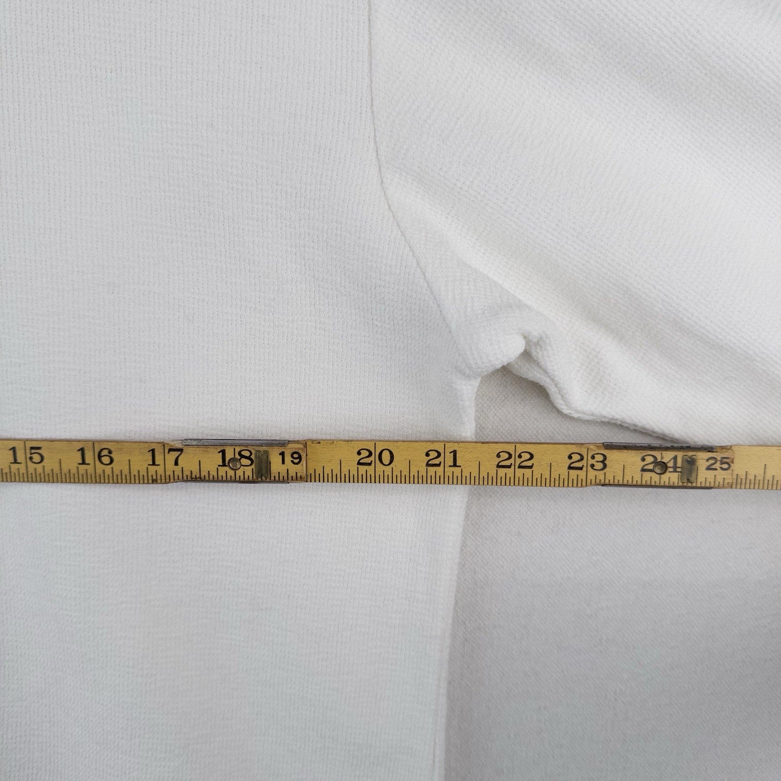 70s Vtg White Lace Up Tunic Shirt Men’s L Long Sleeve Polo Collar Boho Peasant
