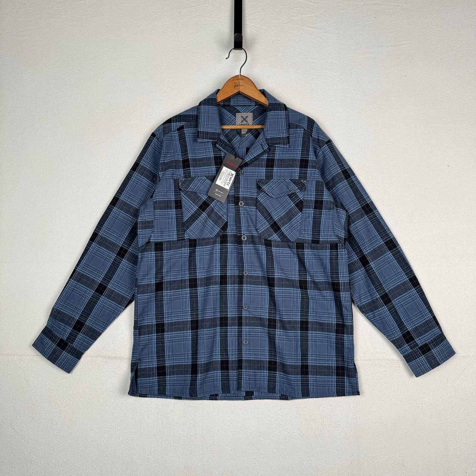 Vertx Canyon River Flannel Blue Ridge Plaid Men’s Large L Tactical Shirt
