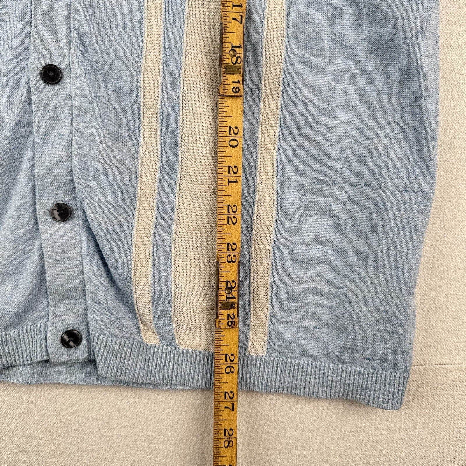Banana Republic Men’s M Linen Blend Knit Short Sleeve Resort Shirt Cigar Stripe