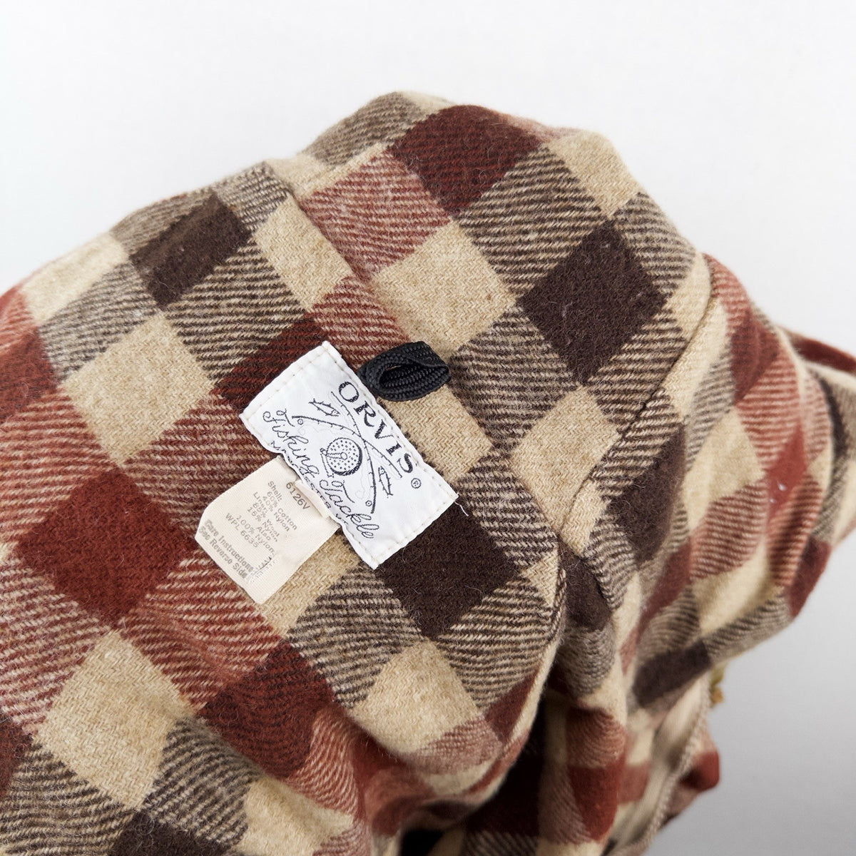 70’s Vtg Orvis Fishing Tackle Wool Blanket Lined Jacket Parka Men's XL Tan Brown