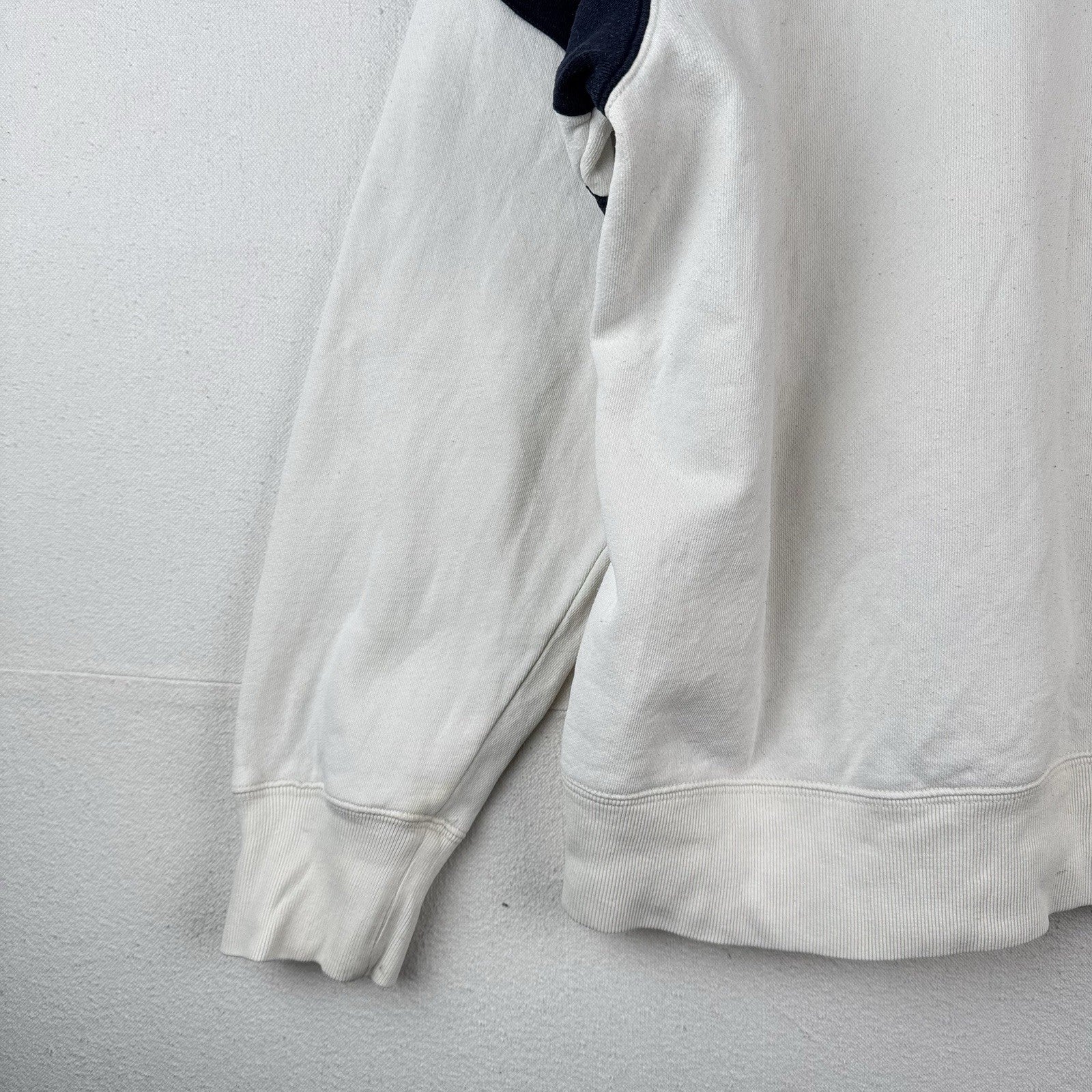 Polo Jeans Co. Ralph Lauren Men's XL X-Large Hooded Sweatshirt White Blue *Read