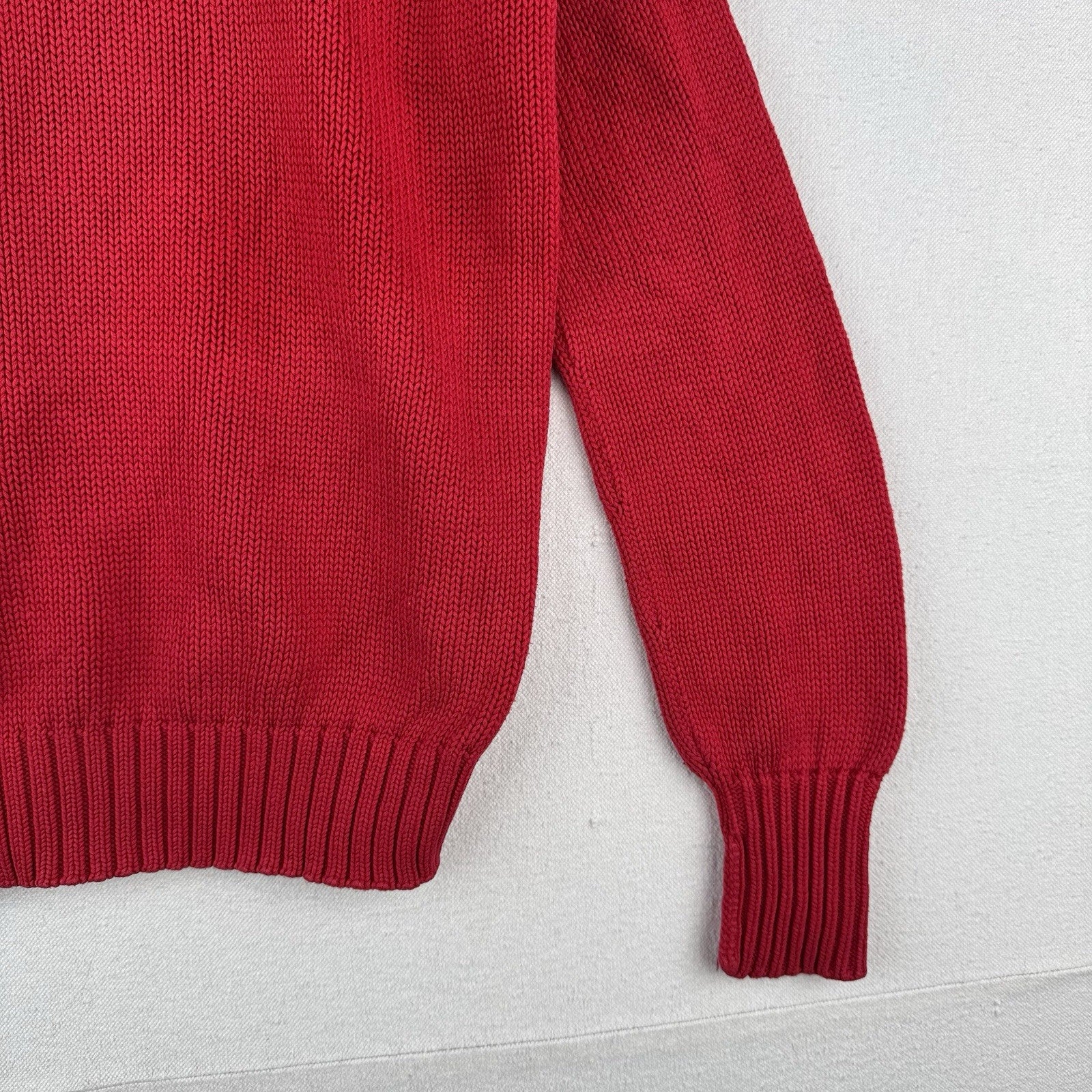 Vintage Ralph Lauren Polo Sport Men’s S 100% Cotton Crewneck Sweater Red