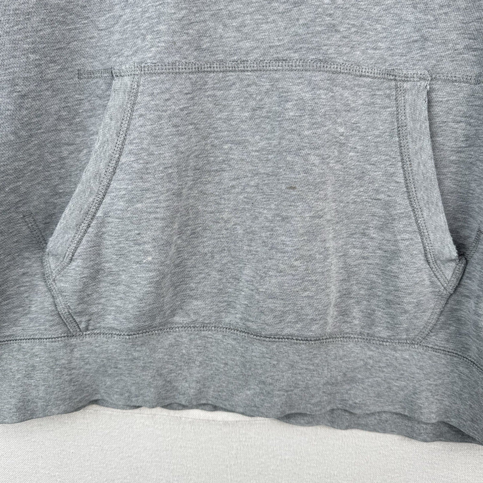 90’s Vtg Nike Swoosh Pullover Hoodie Grey Sweatshirt Red Tag Men’s L *Distressed