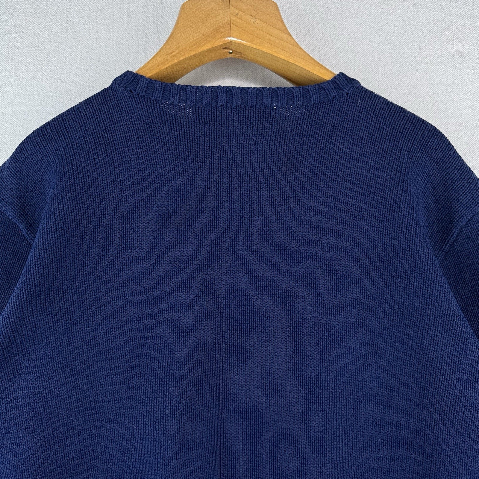 90's Vintage Polo Ralph Lauren Royal Blue Sweater Men's L Knit Crewneck