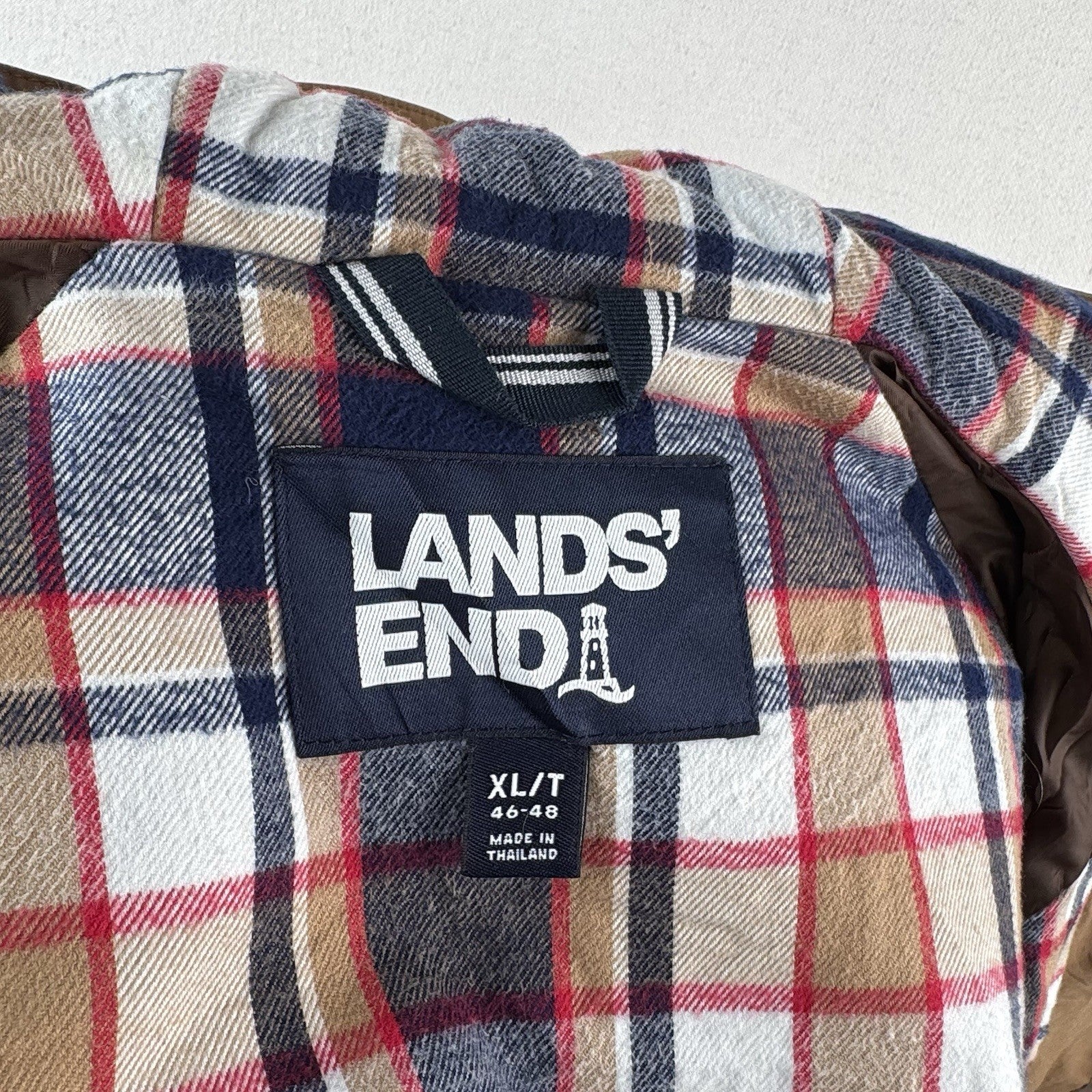 Lands' End Men's Bayfield Cotton Parka Camel Color Size XLT (46-48) *Read