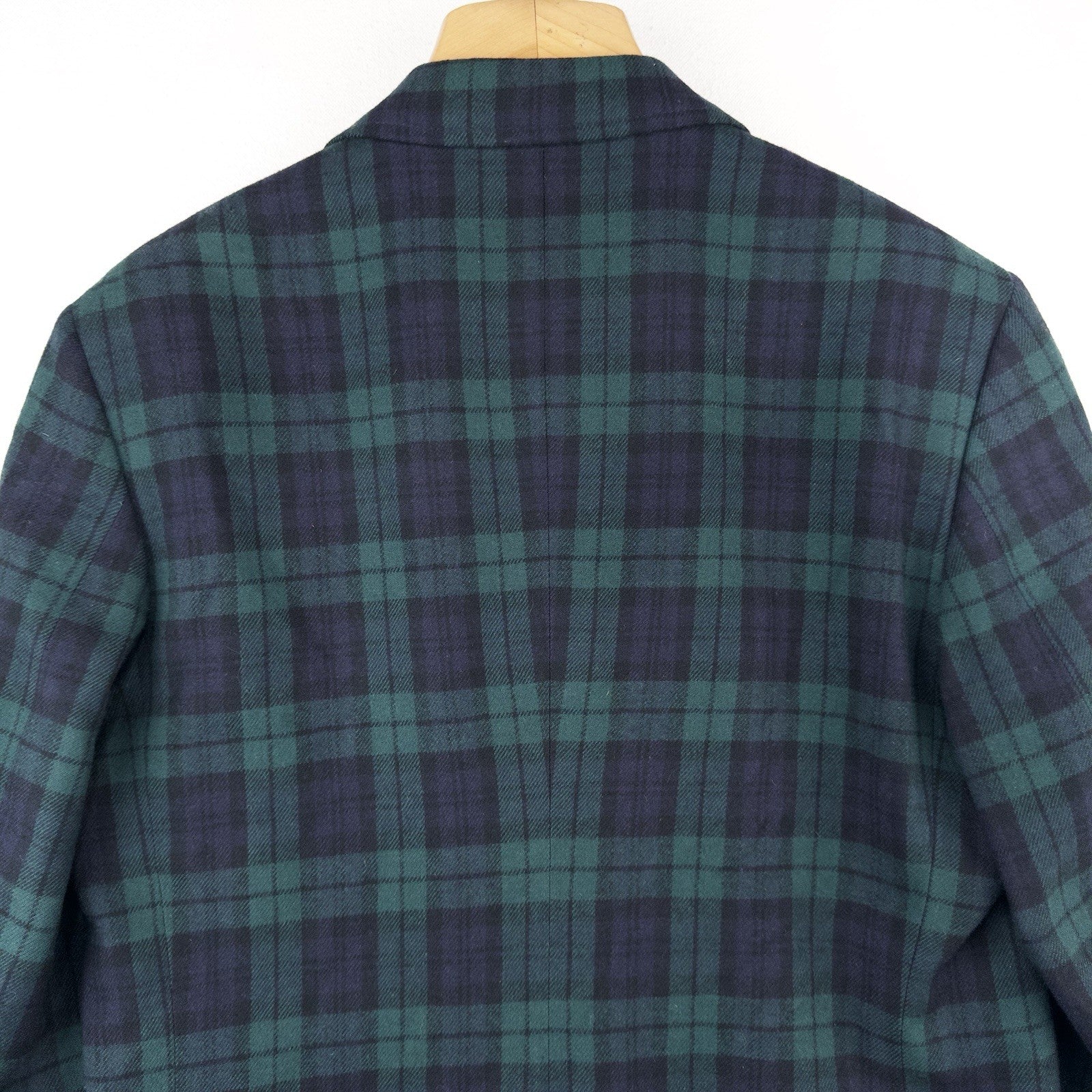 70’s Pendleton Black Watch Plaid Wool Blazer 42L Green Blue 2-Button Jacket USA