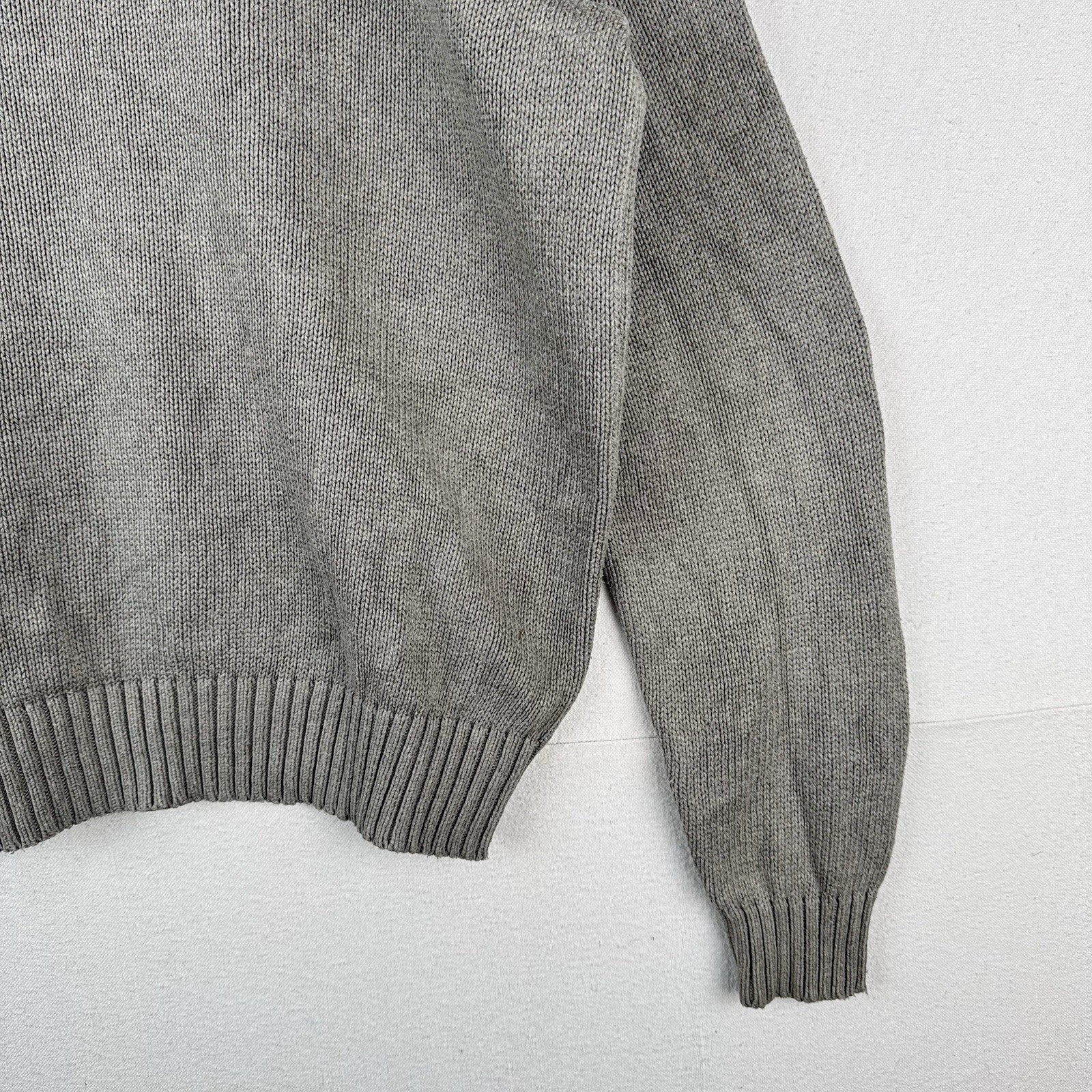 90’s Vintage Polo Ralph Lauren Knit Sweater Men’s XL Gray Pima Cotton Crewneck