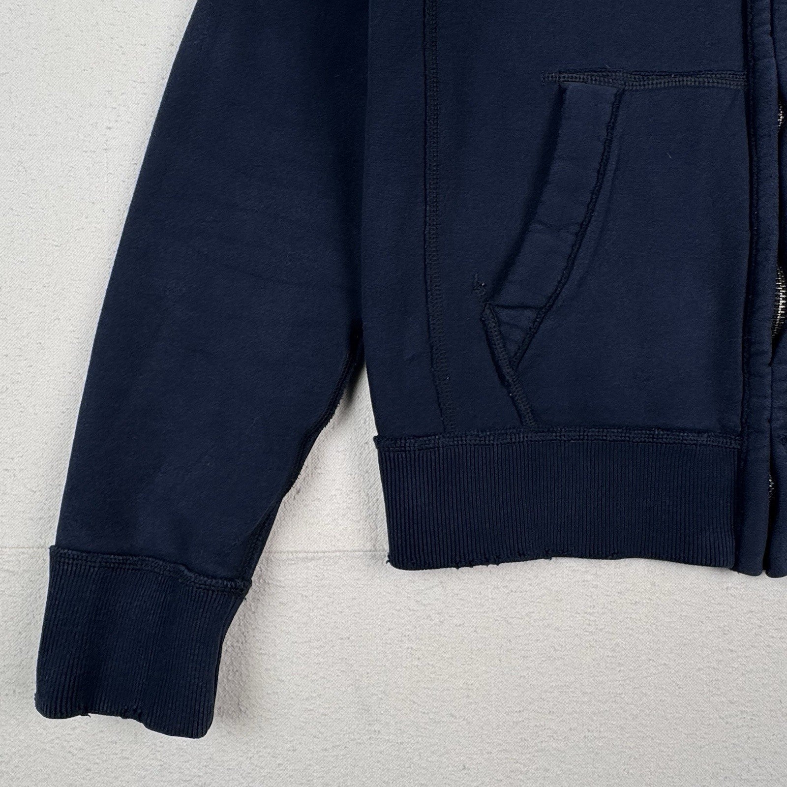 Vintage Abercrombie & Fitch Varsity Zip Up Jacket Mens Large Blue Muscle Fit ‘54