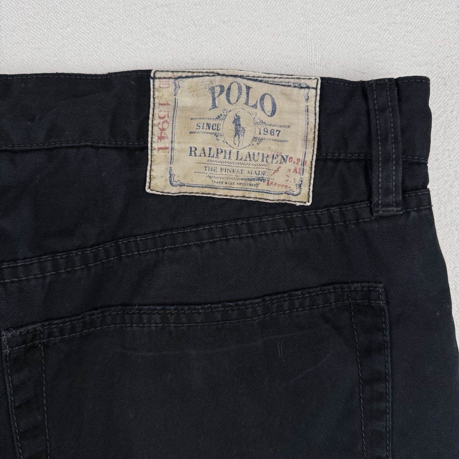 Vintage Polo Ralph Lauren Men’s 38x32 Black Lined Chino Pants Red Plaid